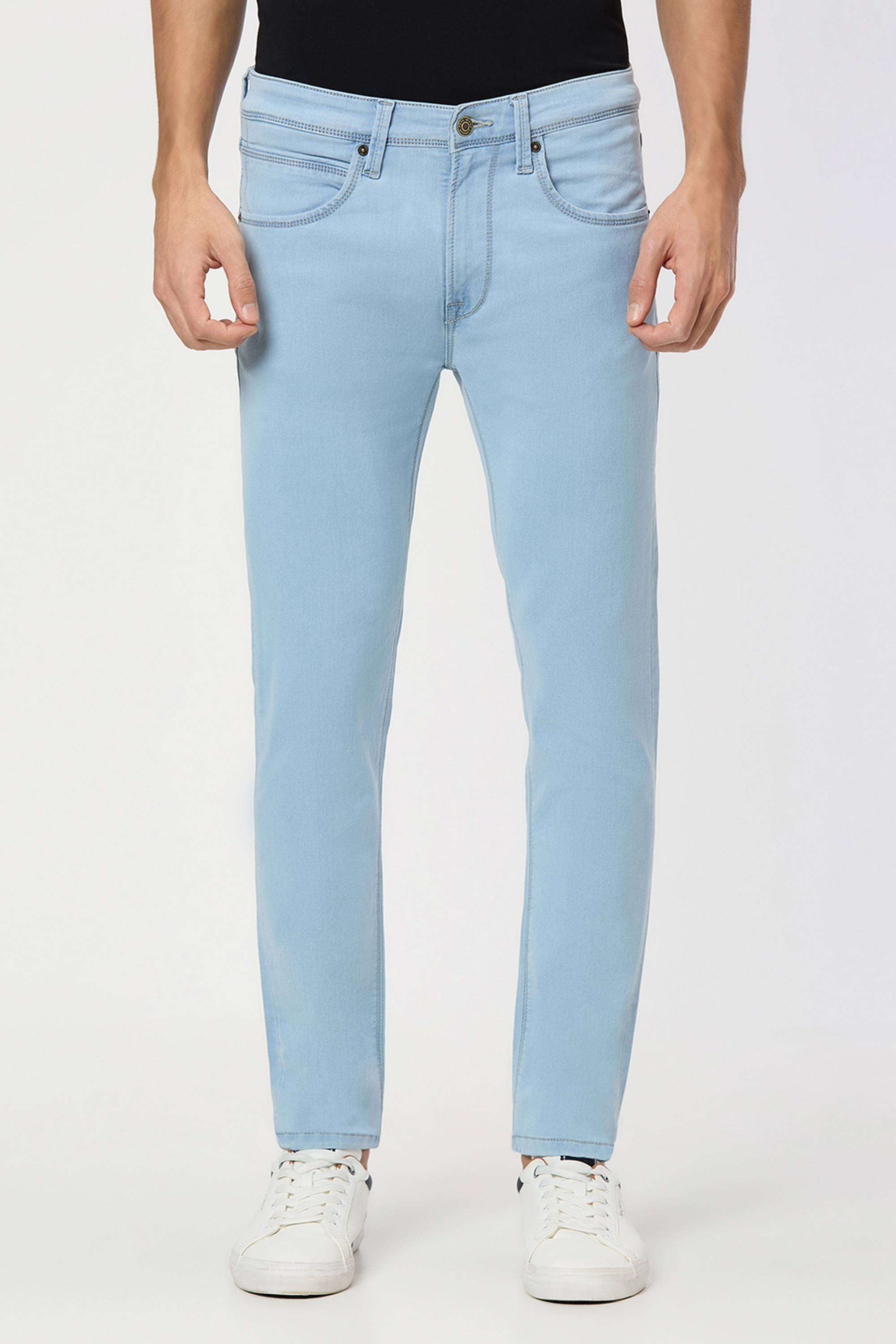 Solid-Poly-Cotton-Slim-Fit-Men-s-Jeans