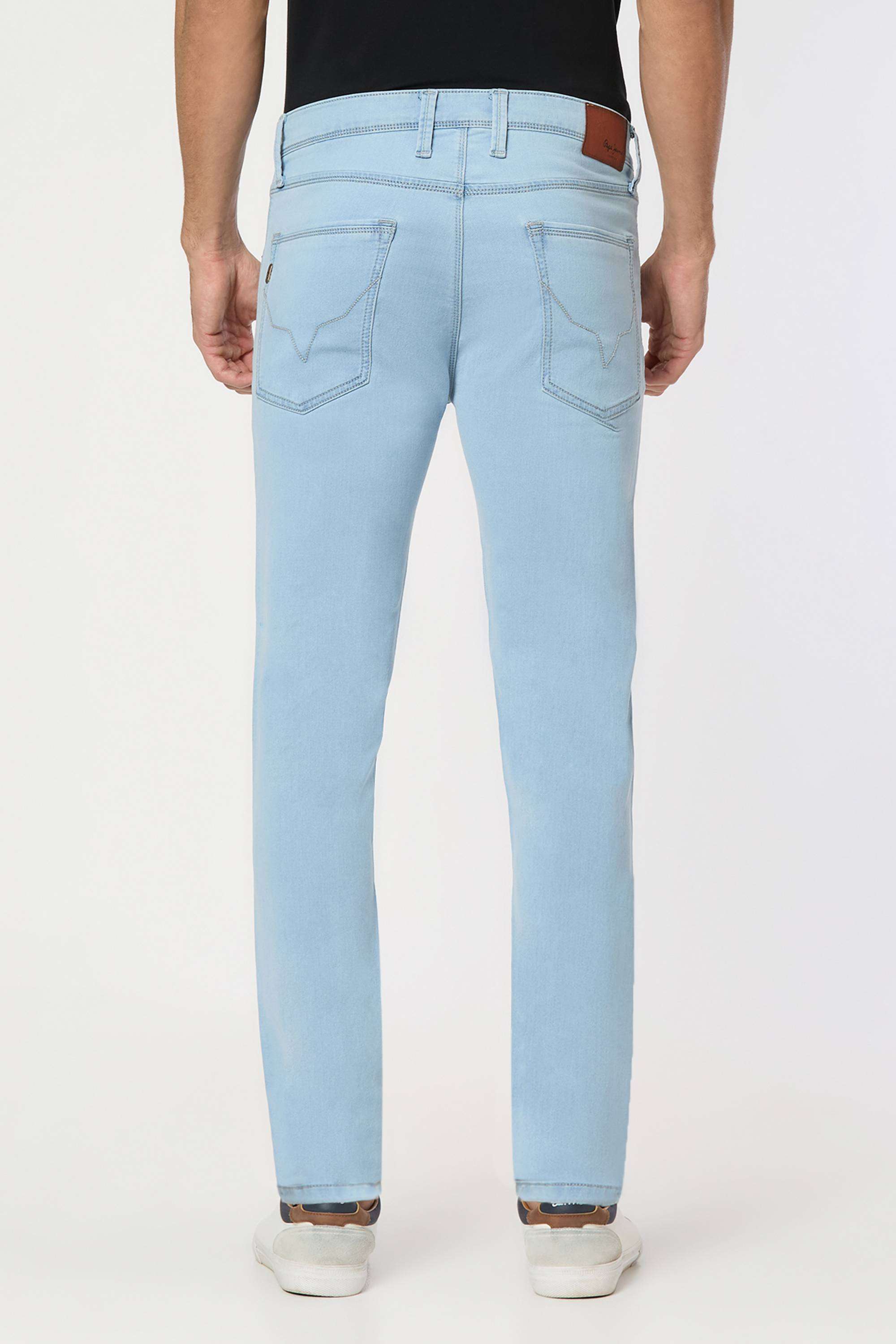 Solid-Poly-Cotton-Slim-Fit-Men-s-Jeans