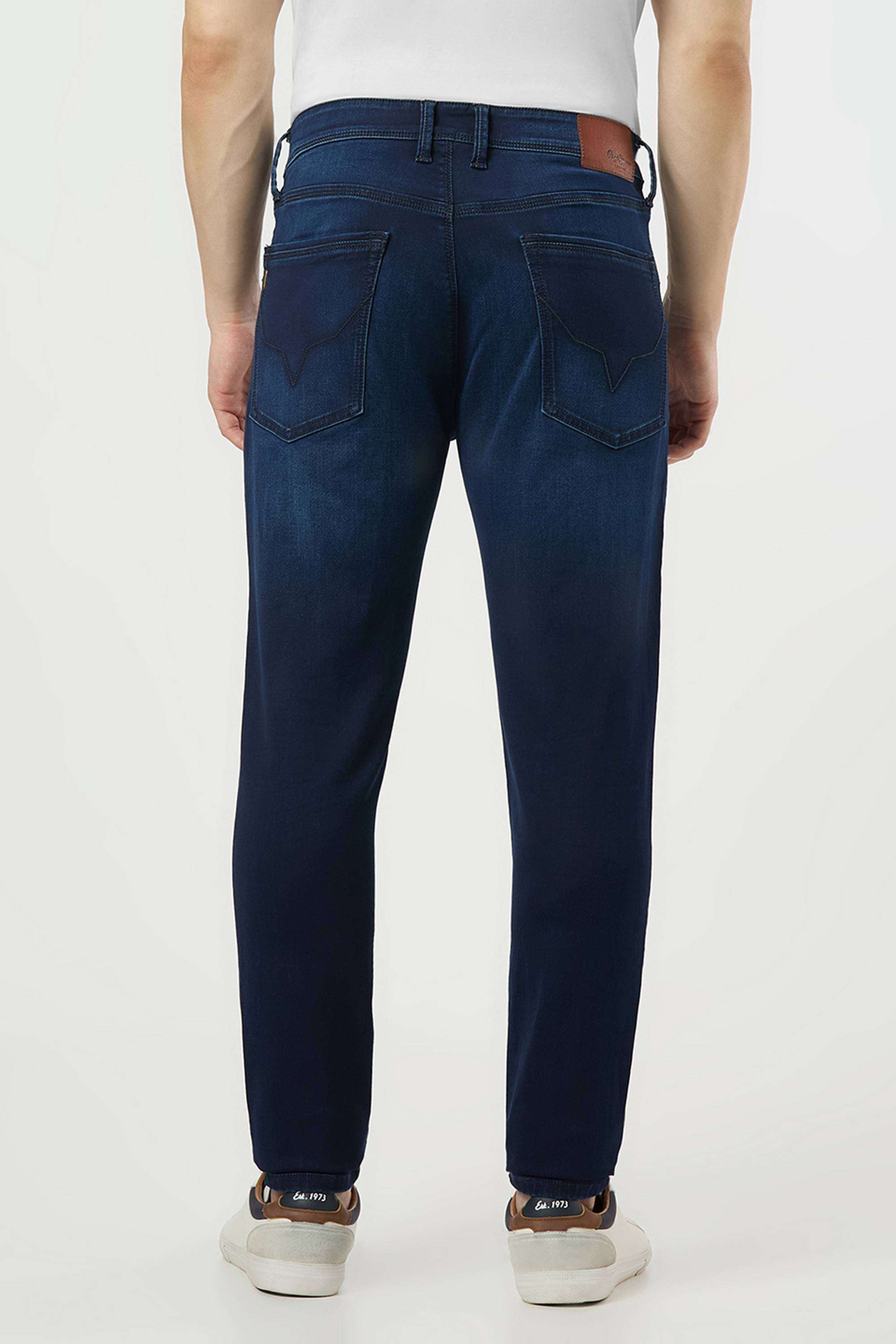 Solid-Poly-Cotton-Slim-Fit-Men-s-Jeans