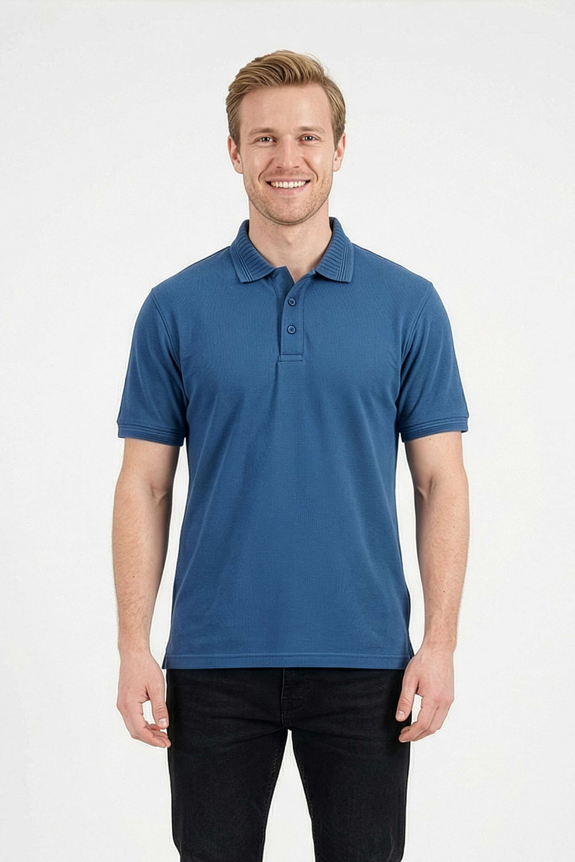 Solid-Poly-Cotton-Polo-Men-s-T-Shirt