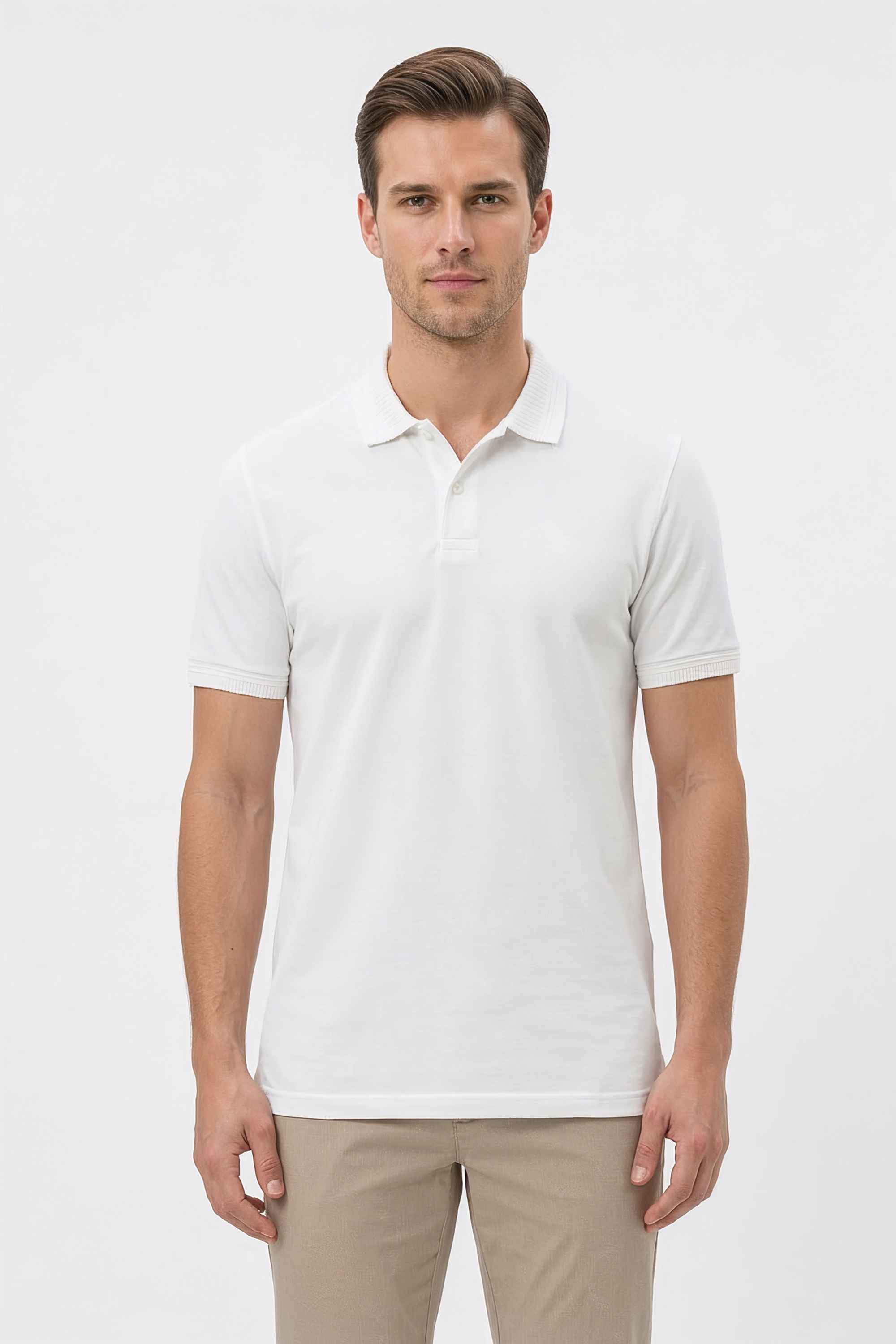 Solid-Poly-Cotton-Regular-Fit-Men-T-Shirt