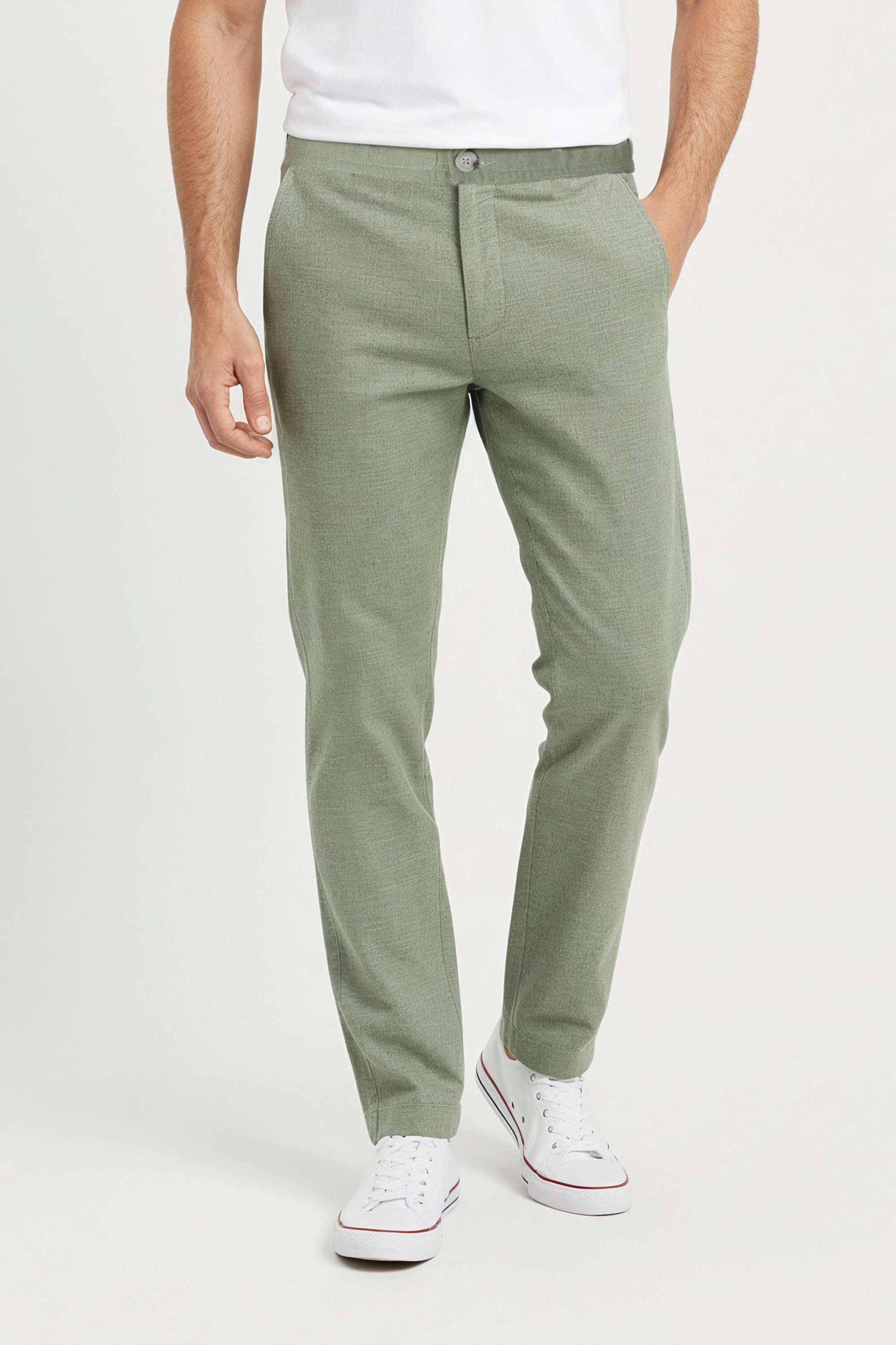 Solid-Blended-Fabric-Relaxed-Fit-Men-s-Trousers