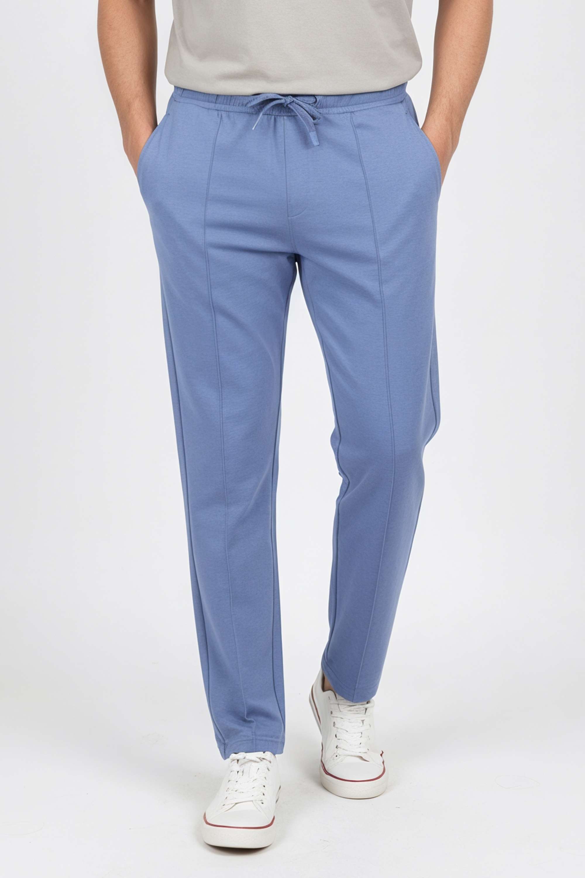 Solid-Blended-Fabric-Regular-Fit-Men-Joggers