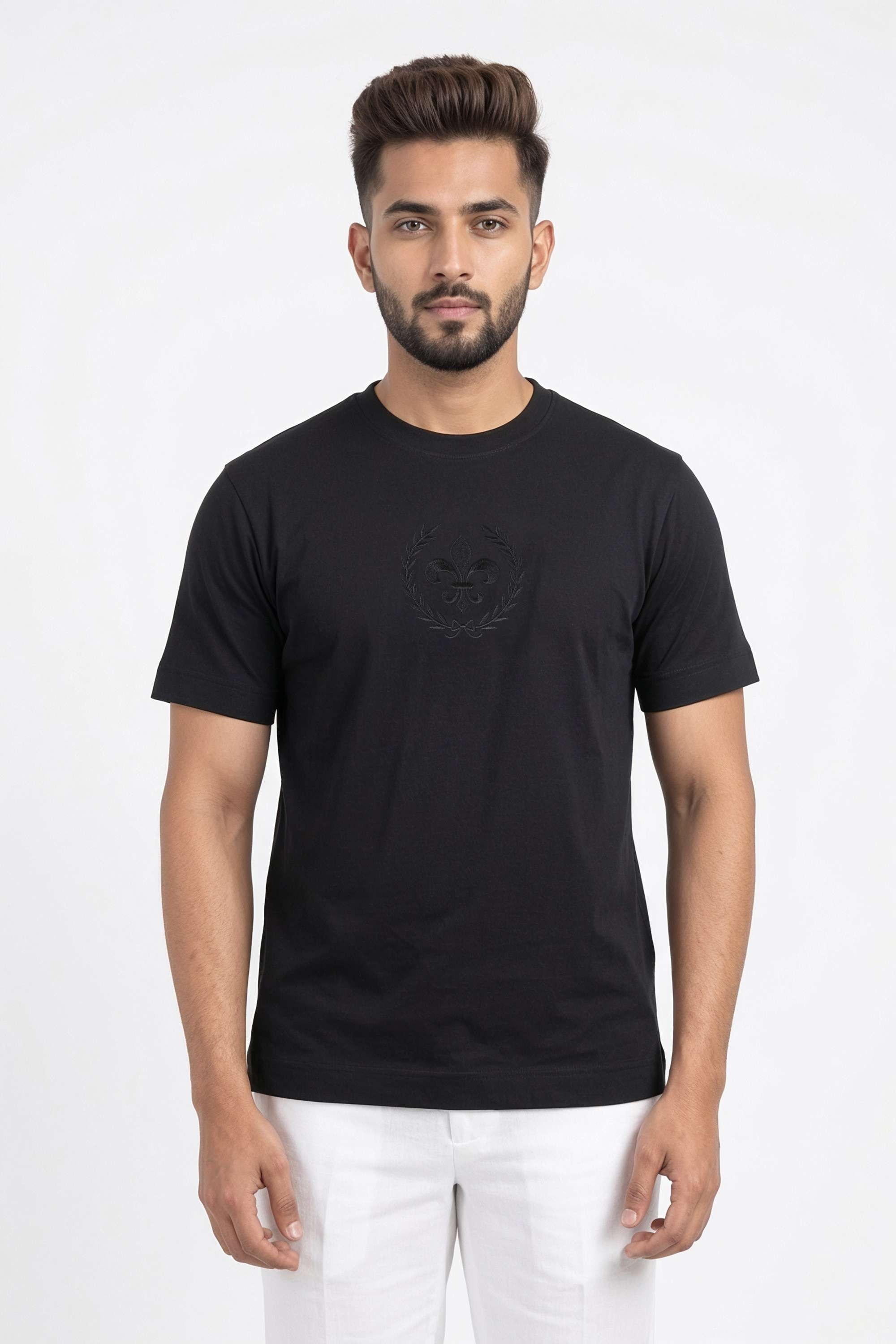 Solid-Poly-Cotton-Relaxed-Fit-Men-s-T-Shirt