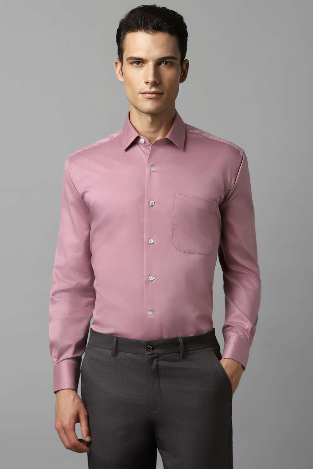 Solid-Cotton-Regular-Fit-Men-s-Shirt