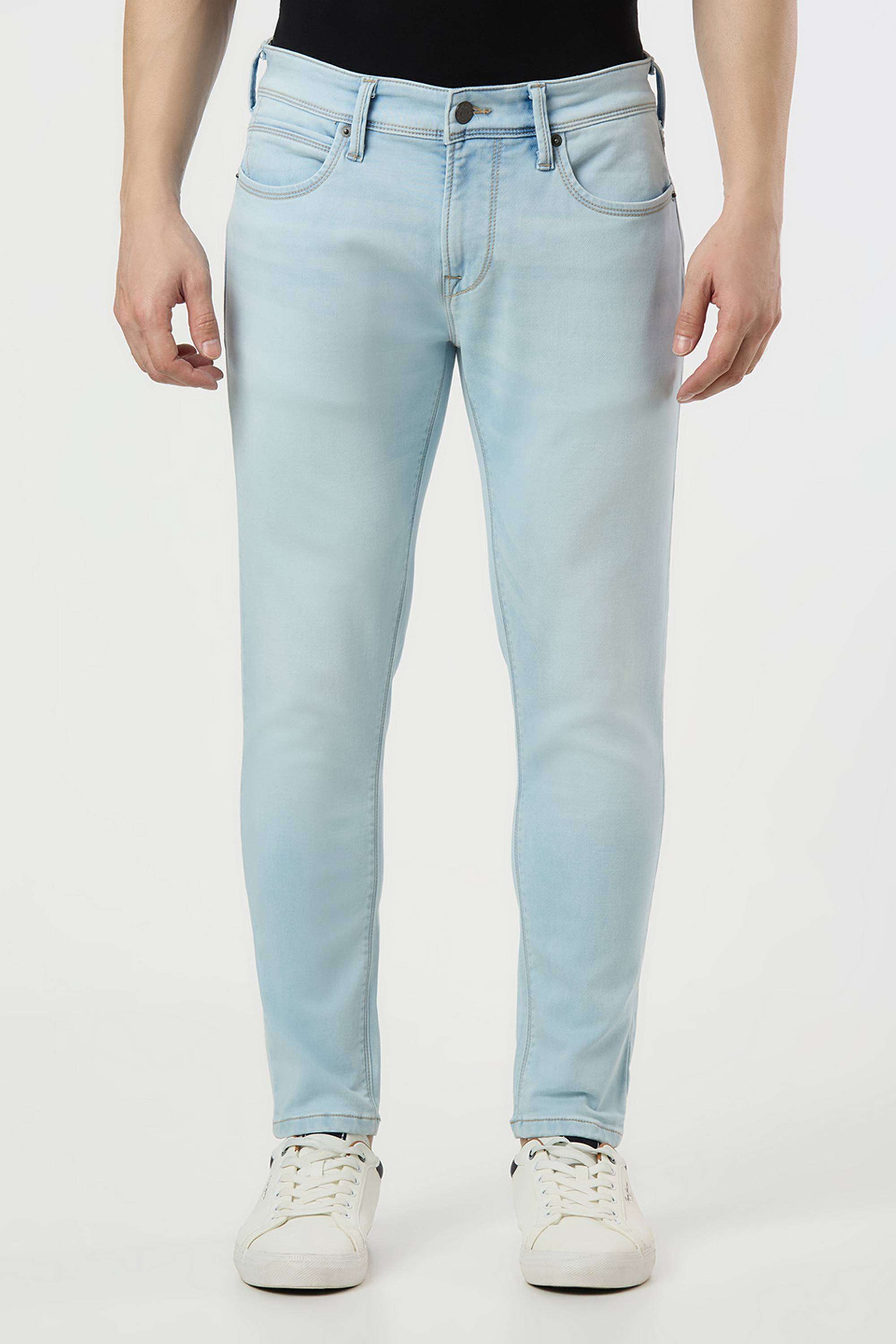 Solid-Poly-Cotton-Skinny-Fit-Men-s-Jeans