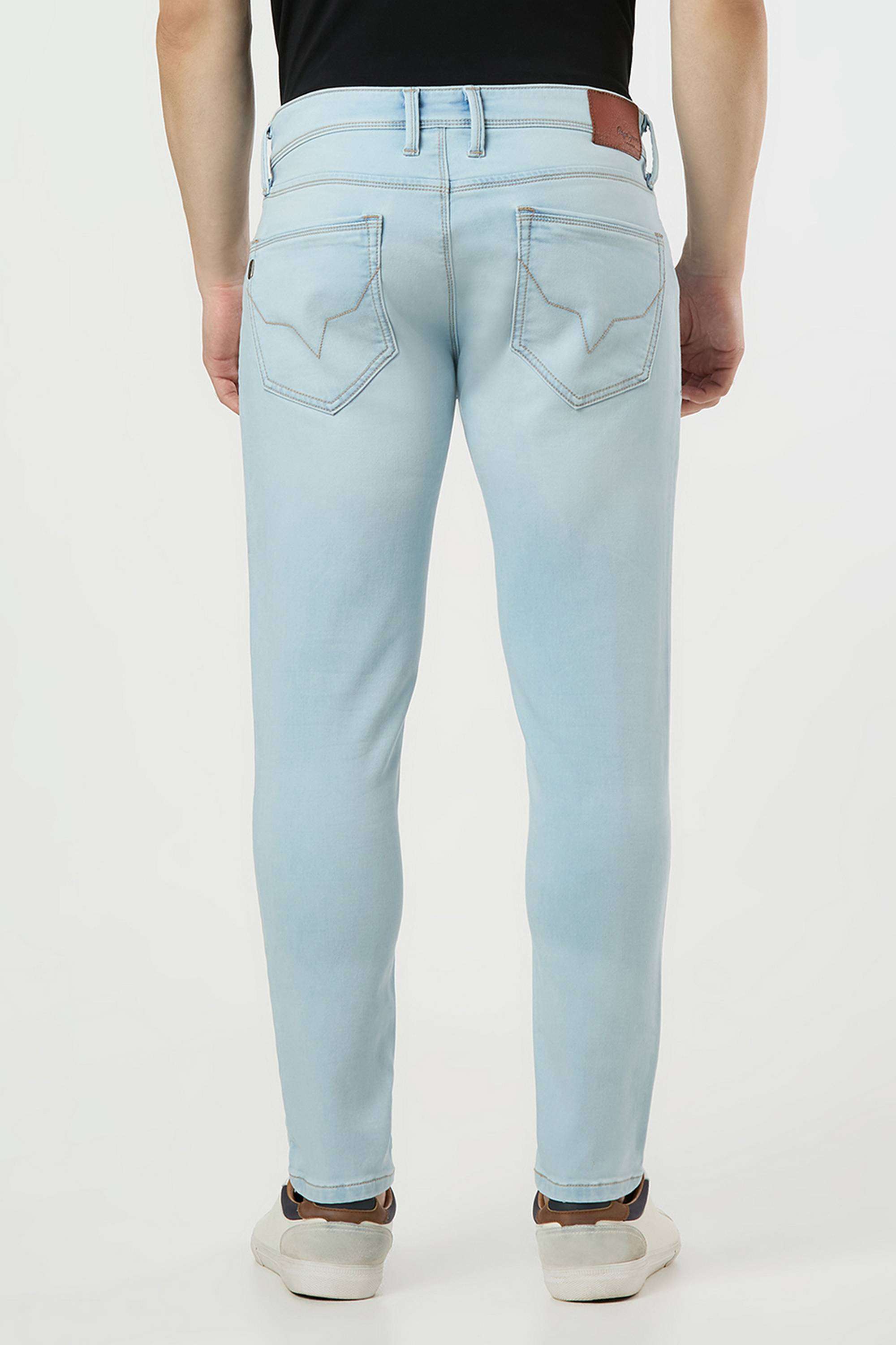 Solid-Poly-Cotton-Skinny-Fit-Men-s-Jeans