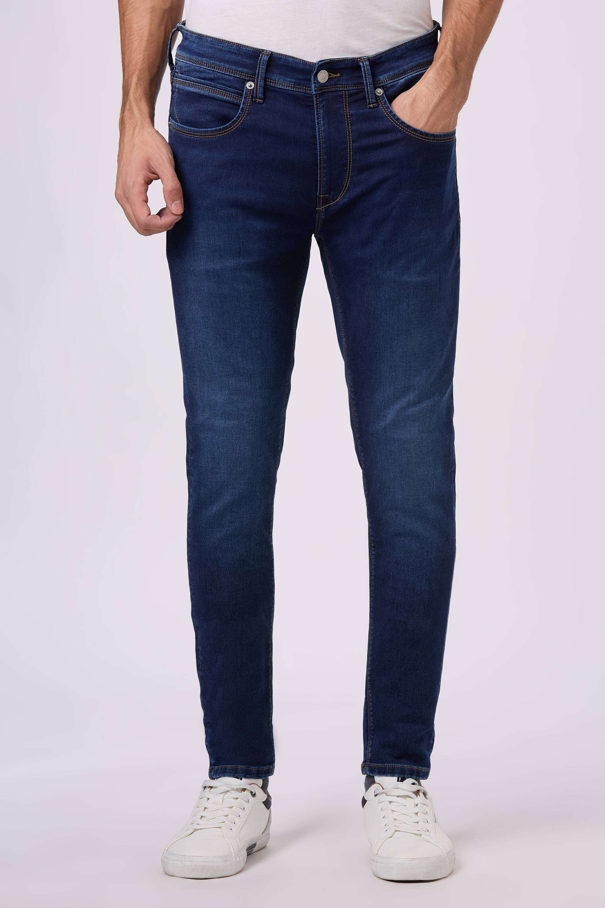Solid-Poly-Cotton-Slim-Fit-Men-s-Jeans