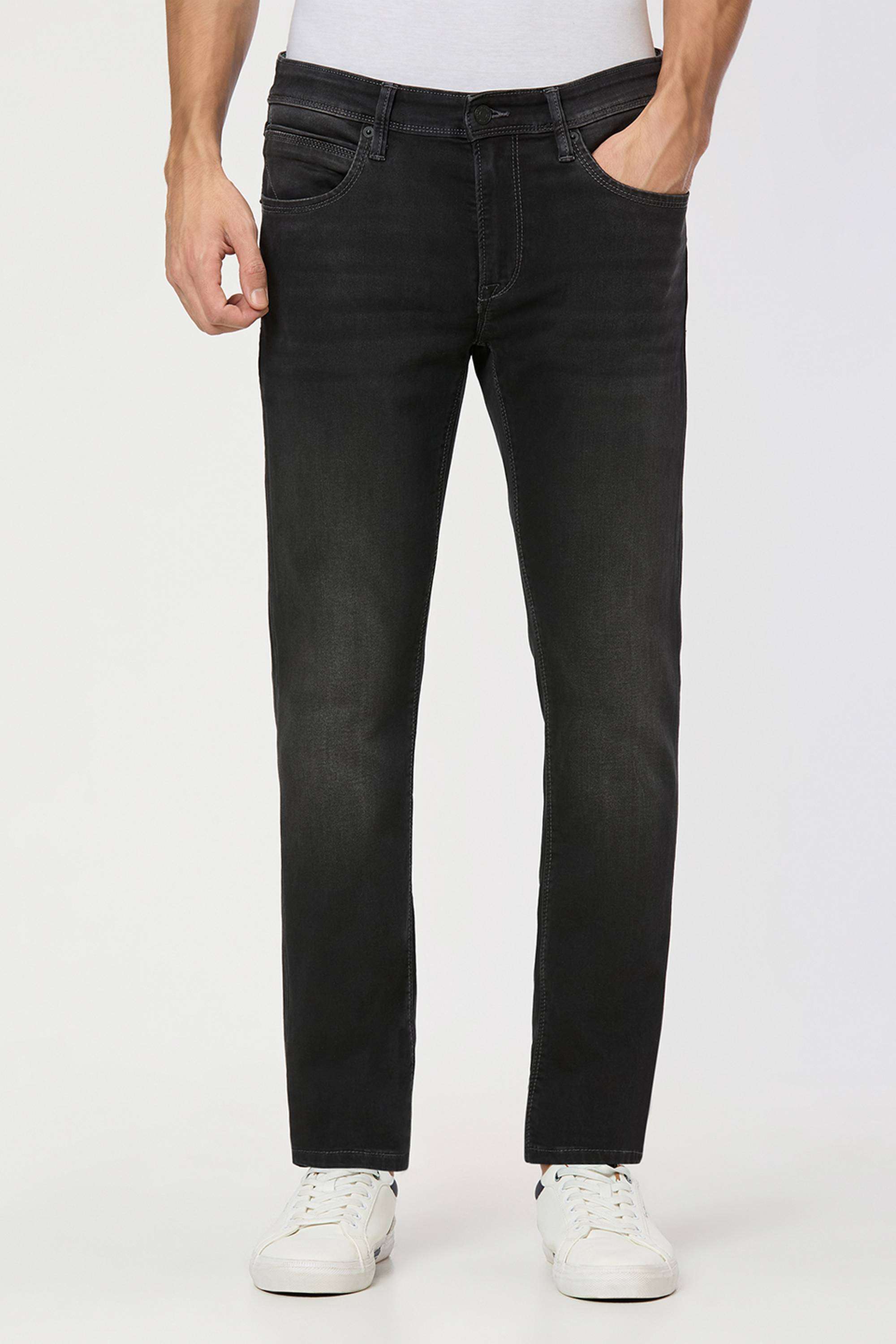 Solid-Poly-Cotton-Slim-Fit-Men-s-Jeans
