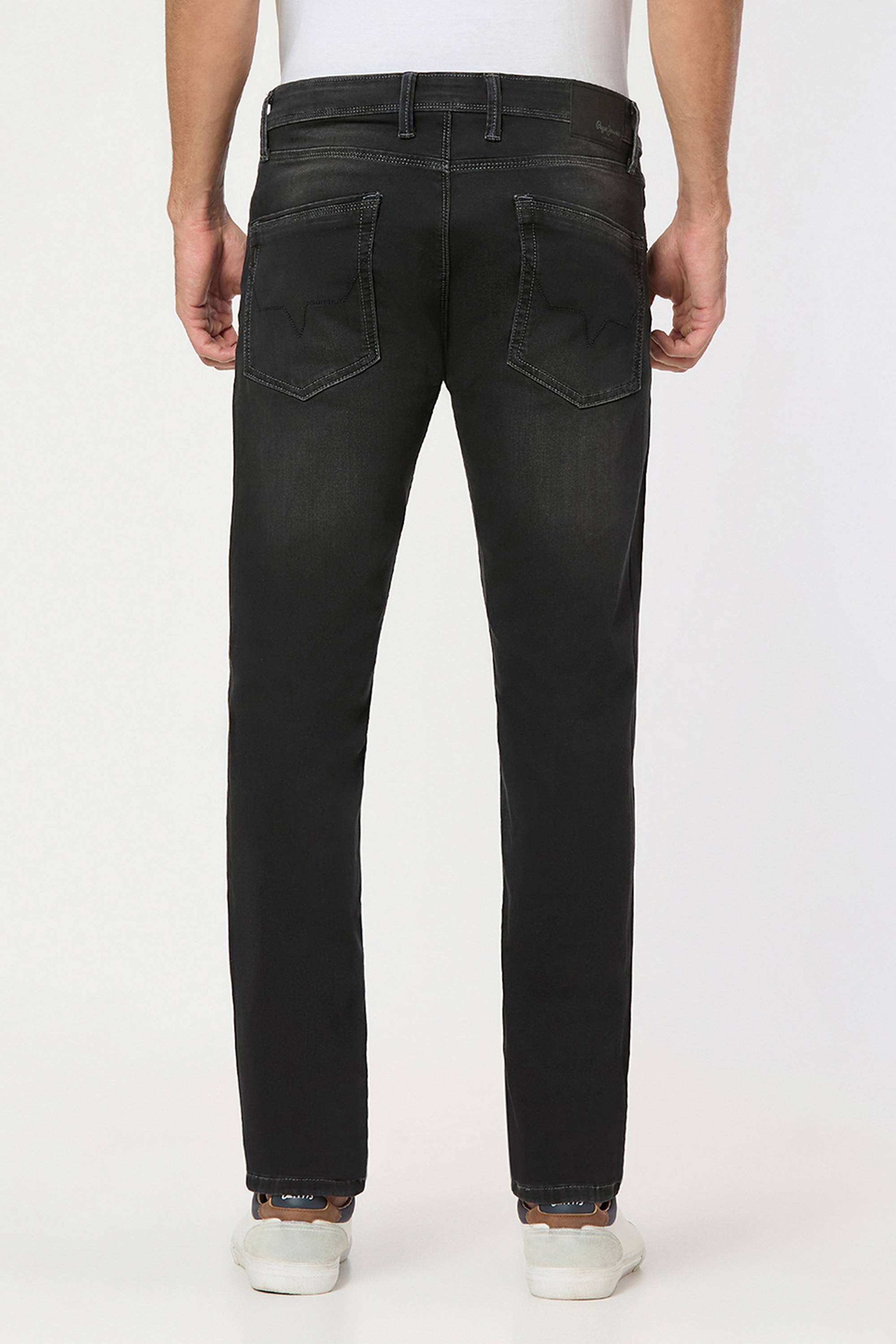 Solid-Poly-Cotton-Slim-Fit-Men-s-Jeans