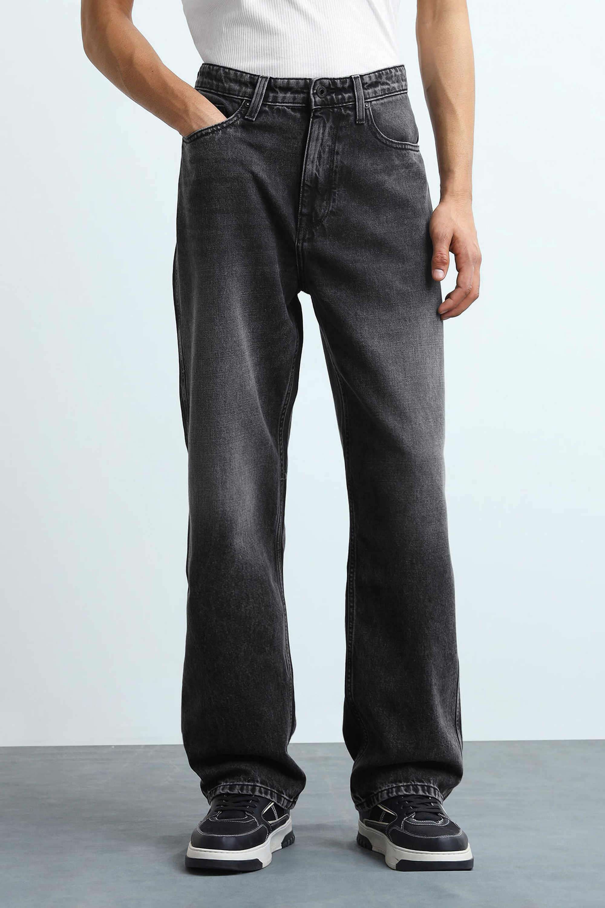 Solid-Cotton-Stretch-Relaxed-Fit-Men-s-Jeans