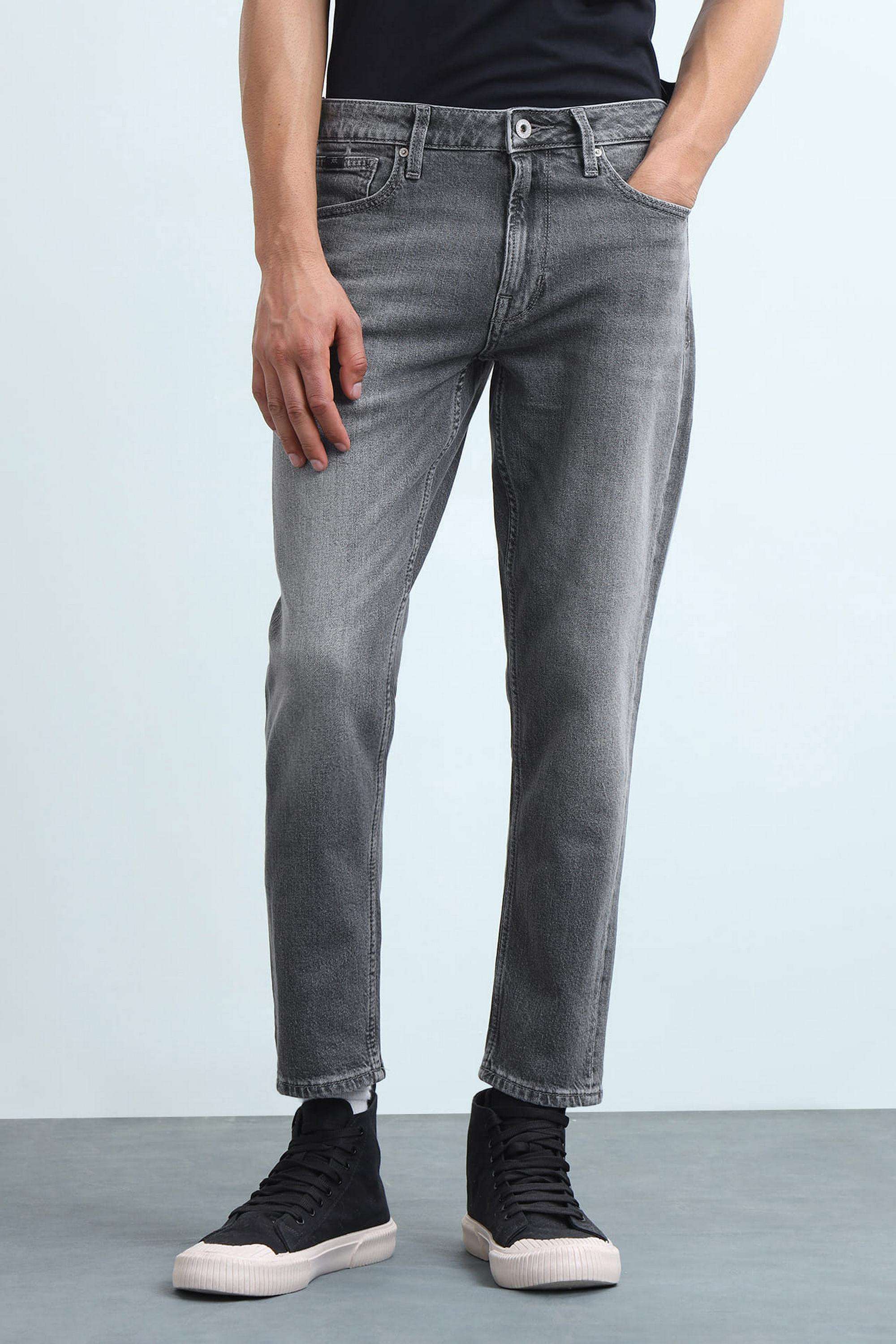 Solid-Cotton-Stretch-Tapered-Fit-Men-s-Jeans