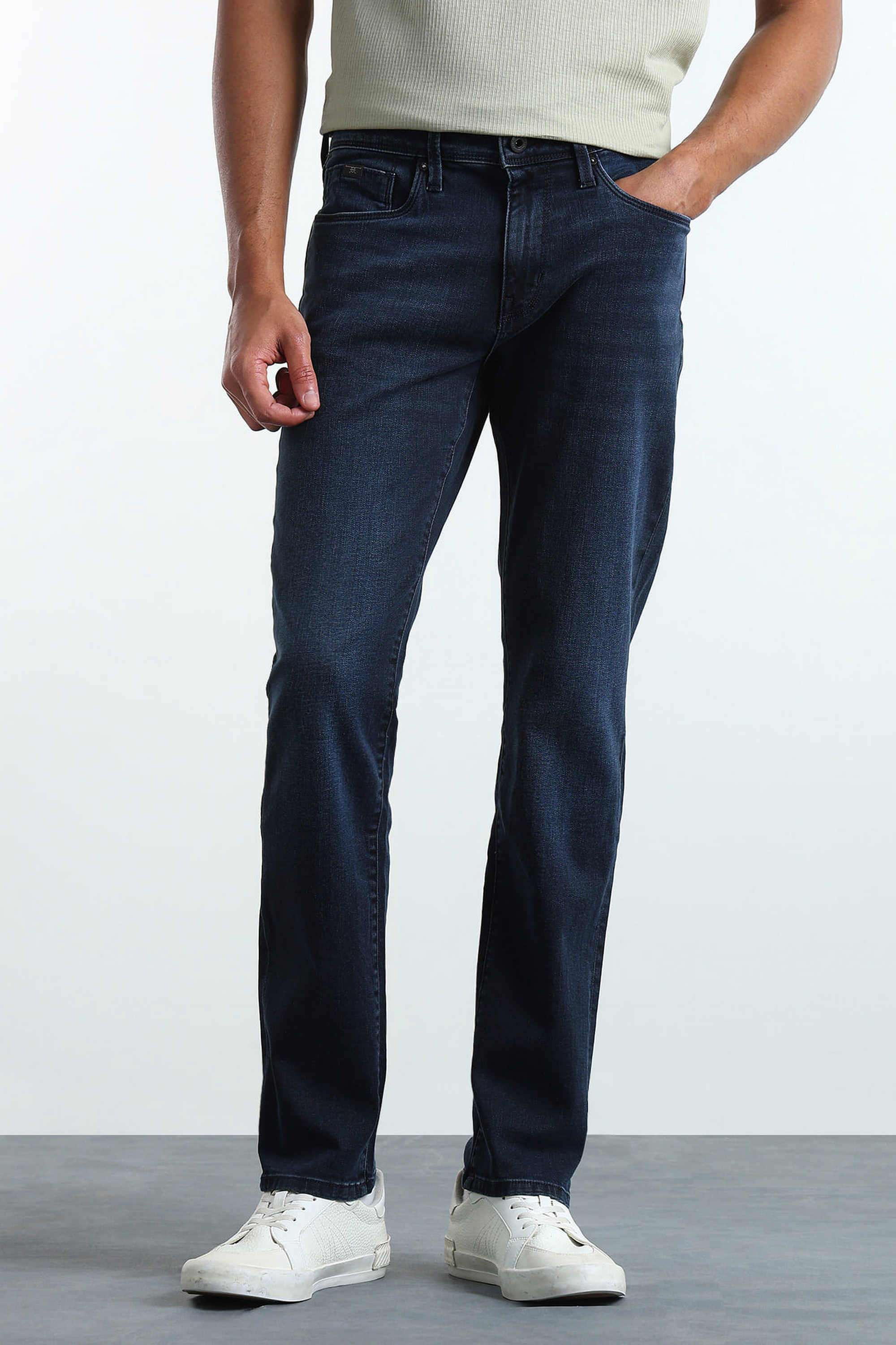Solid-Cotton-Stretch-Straight-Fit-Men-s-Jeans