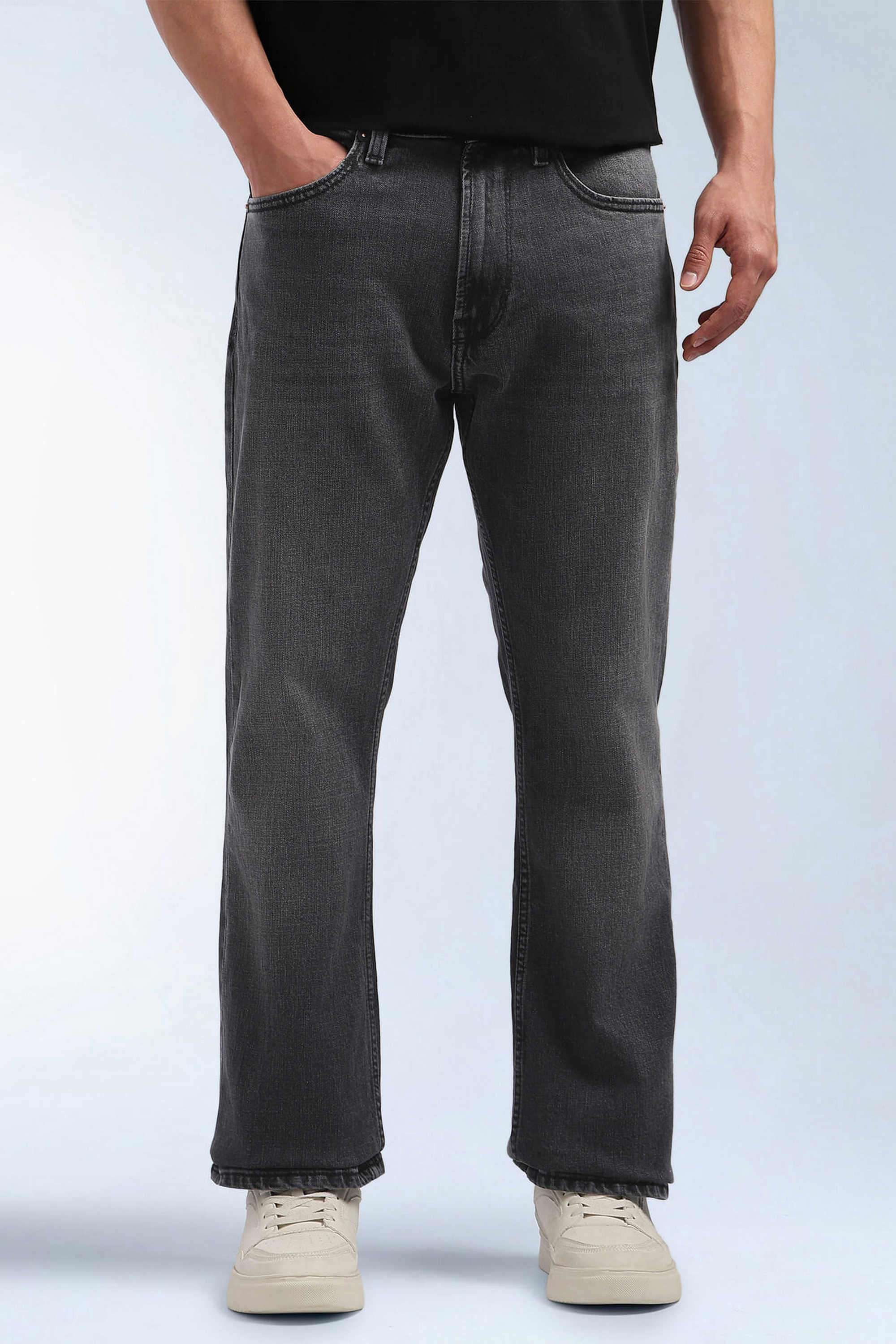 Solid-Cotton-Bootcut-Fit-Men-s-Jeans