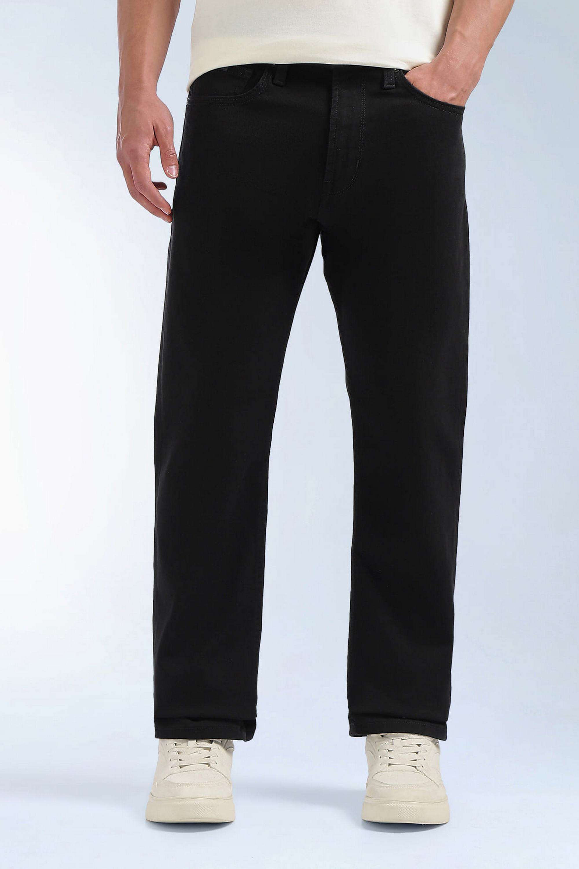 Solid-Cotton-Stretch-Straight-Fit-Men-s-Jeans