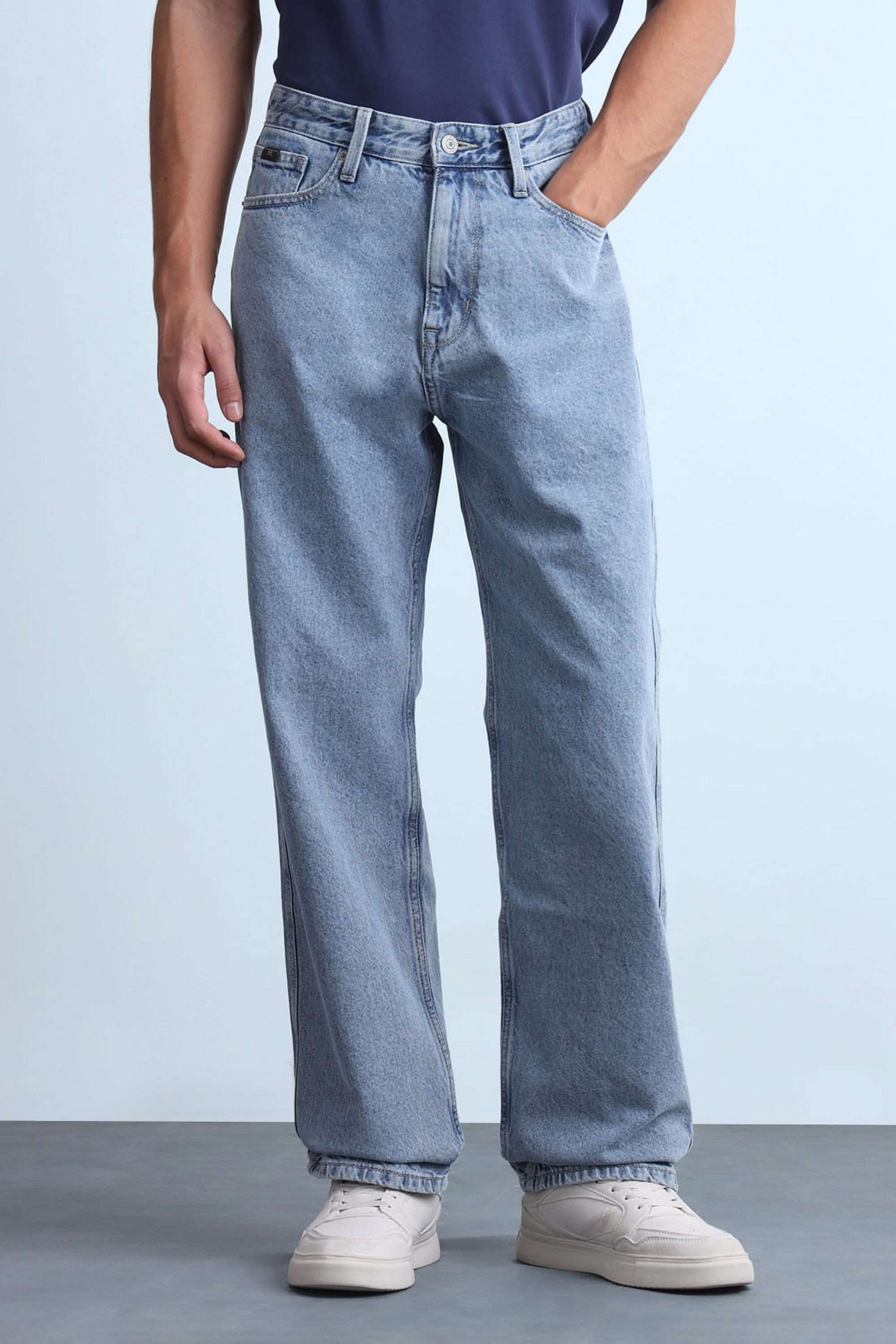 Solid-Cotton-Relaxed-Fit-Men-s-Jeans