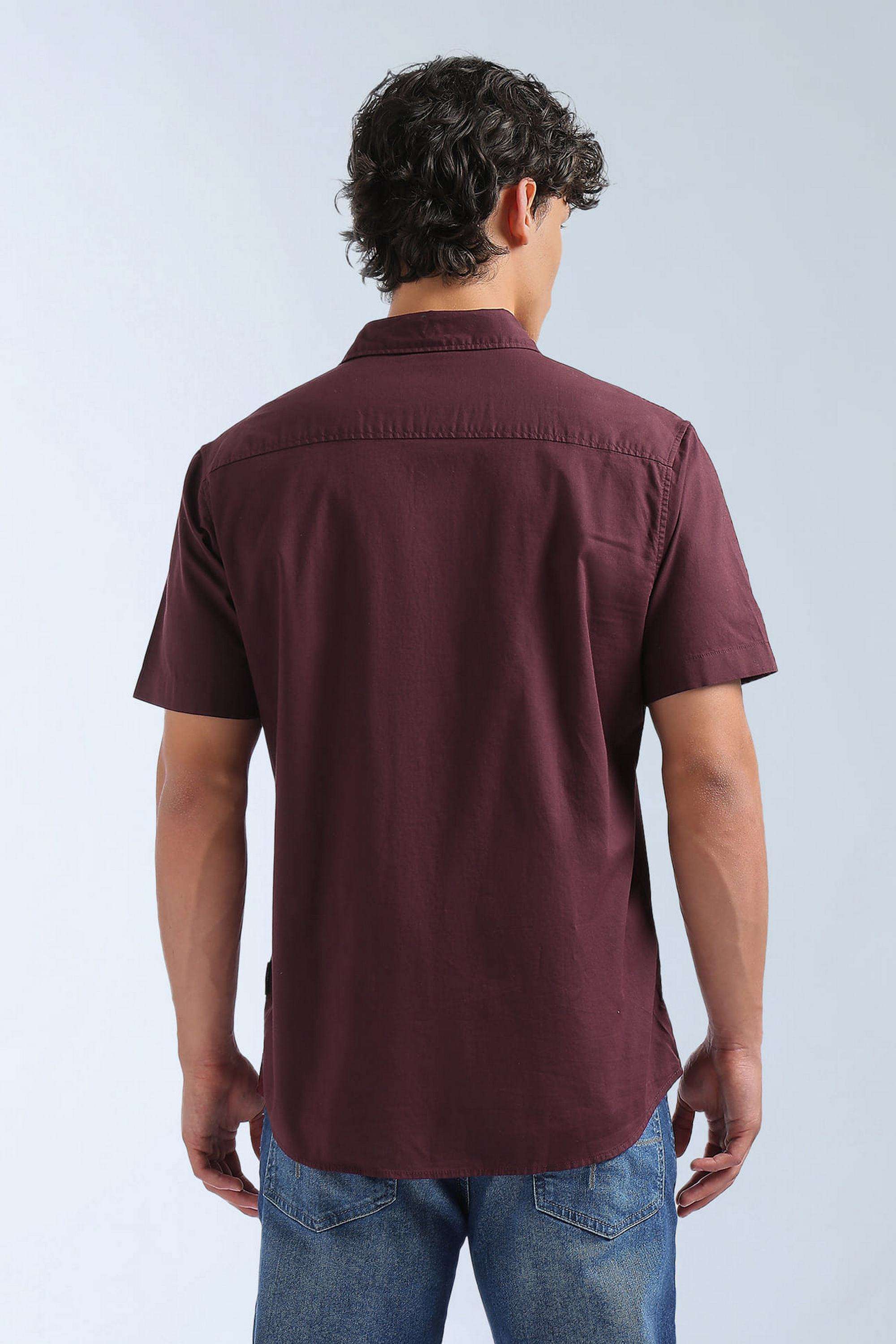 Solid-Cotton-Slim-Fit-Men-s-Shirt
