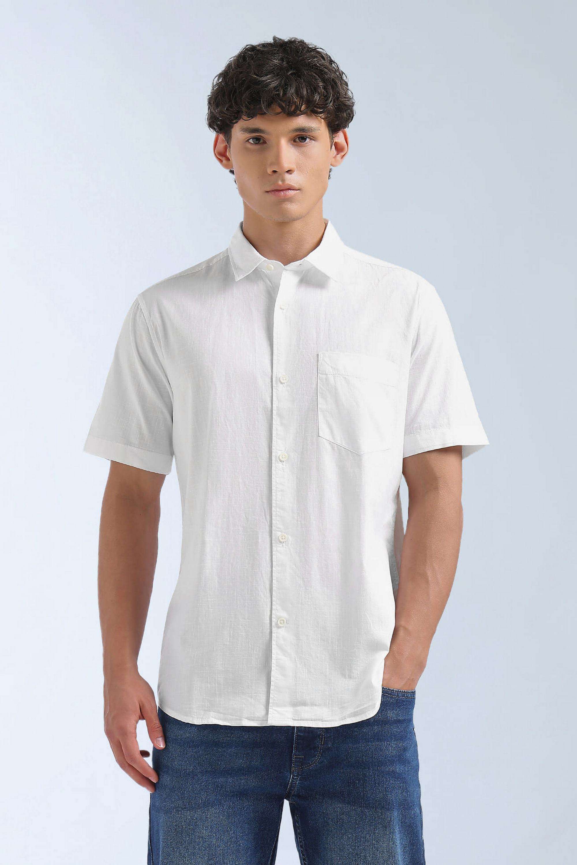 Solid-Cotton-Slim-Fit-Men-s-Shirt