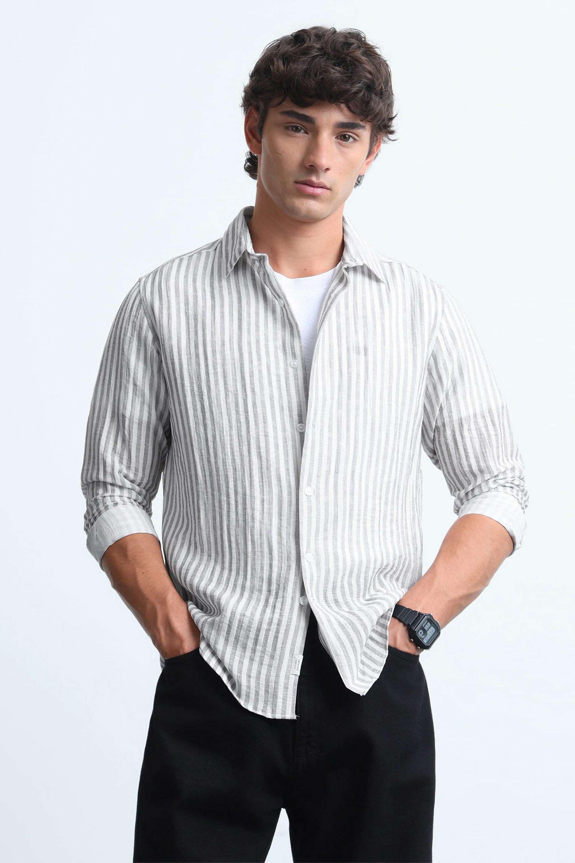 Stripes-Rayon-Slim-Fit-Men-s-Casual-Shirt