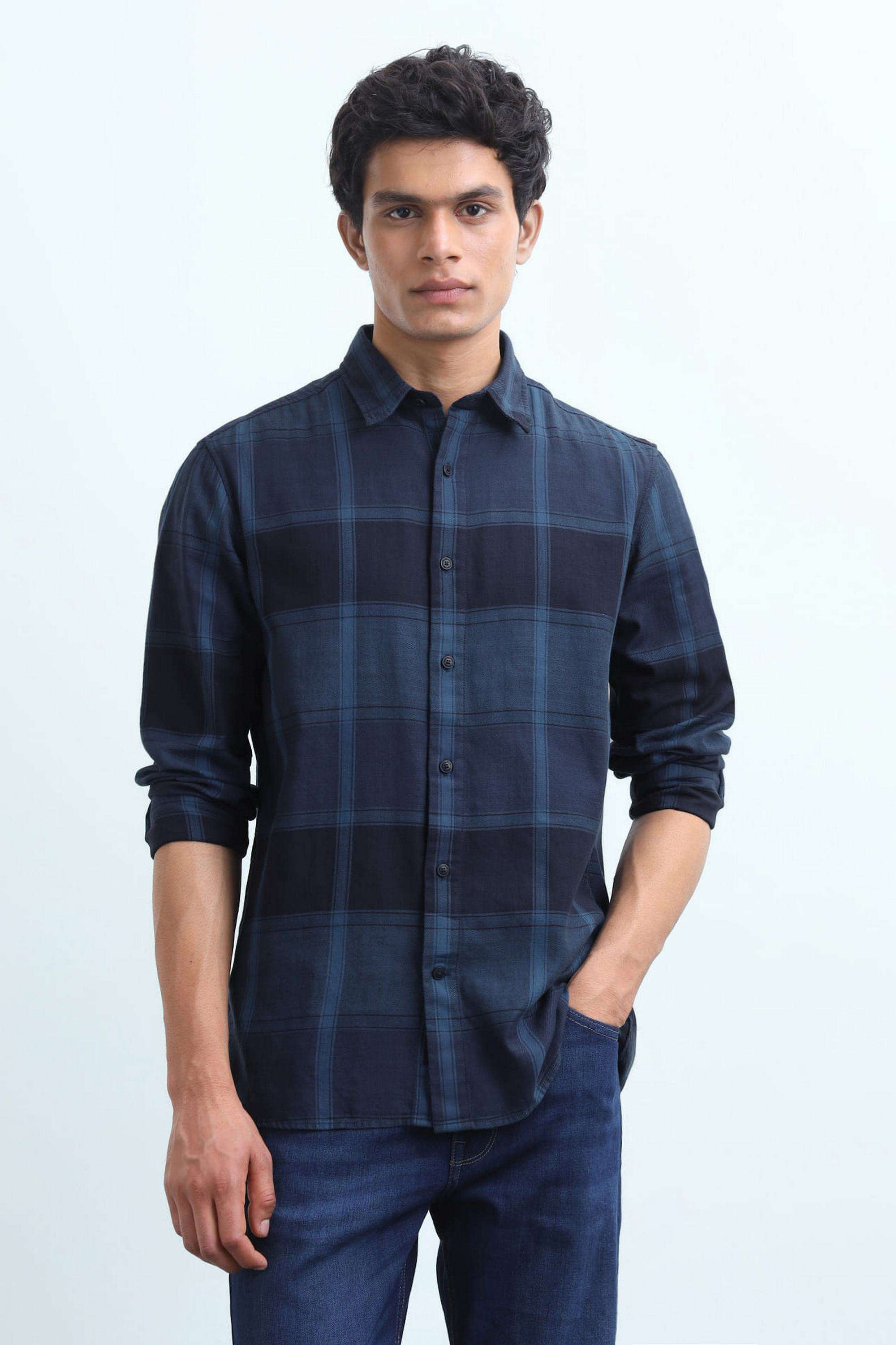 Checks-Cotton-Slim-Fit-Men-s-Shirt