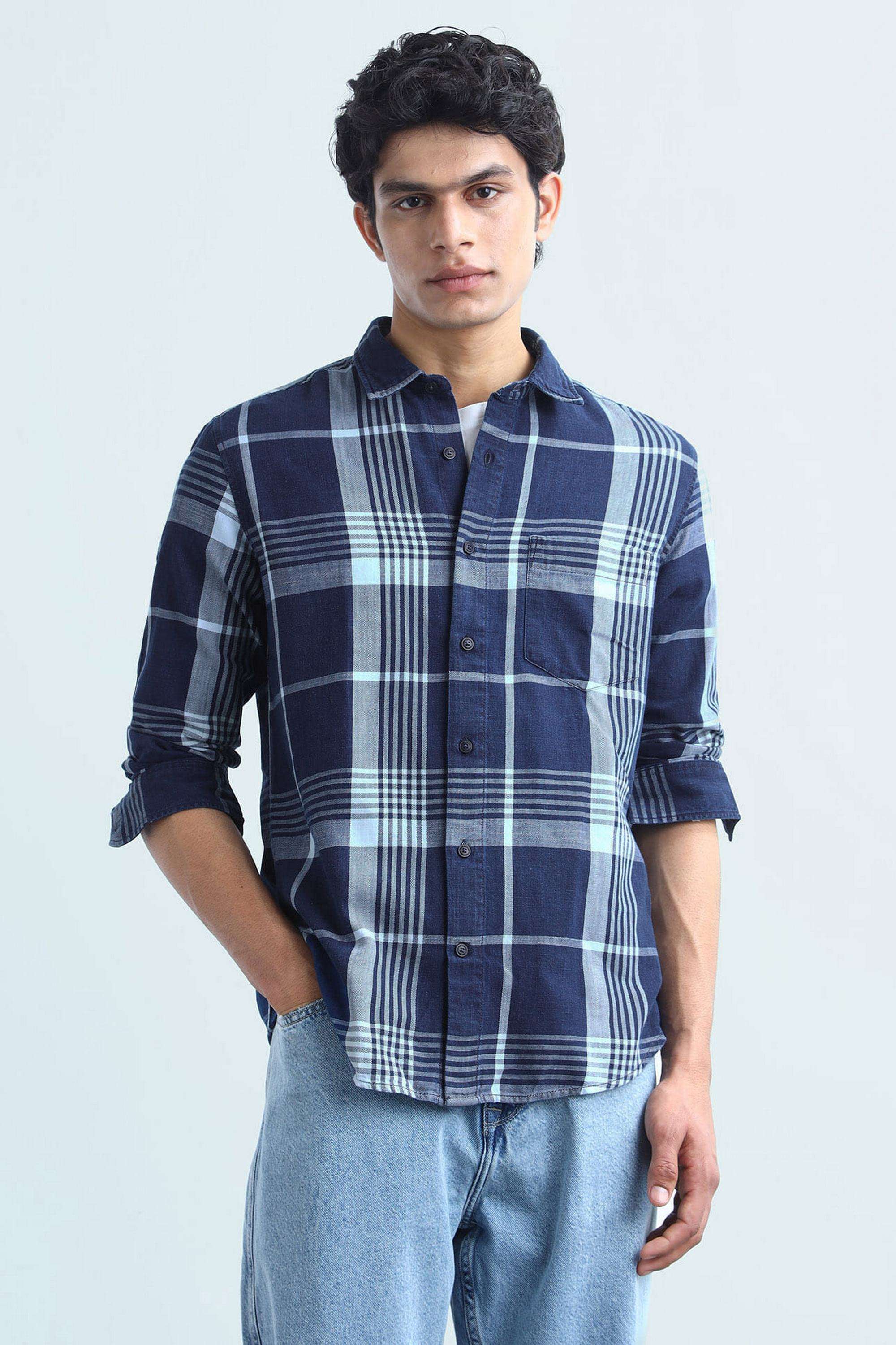 Checks-Cotton-Slim-Fit-Men-s-Shirt