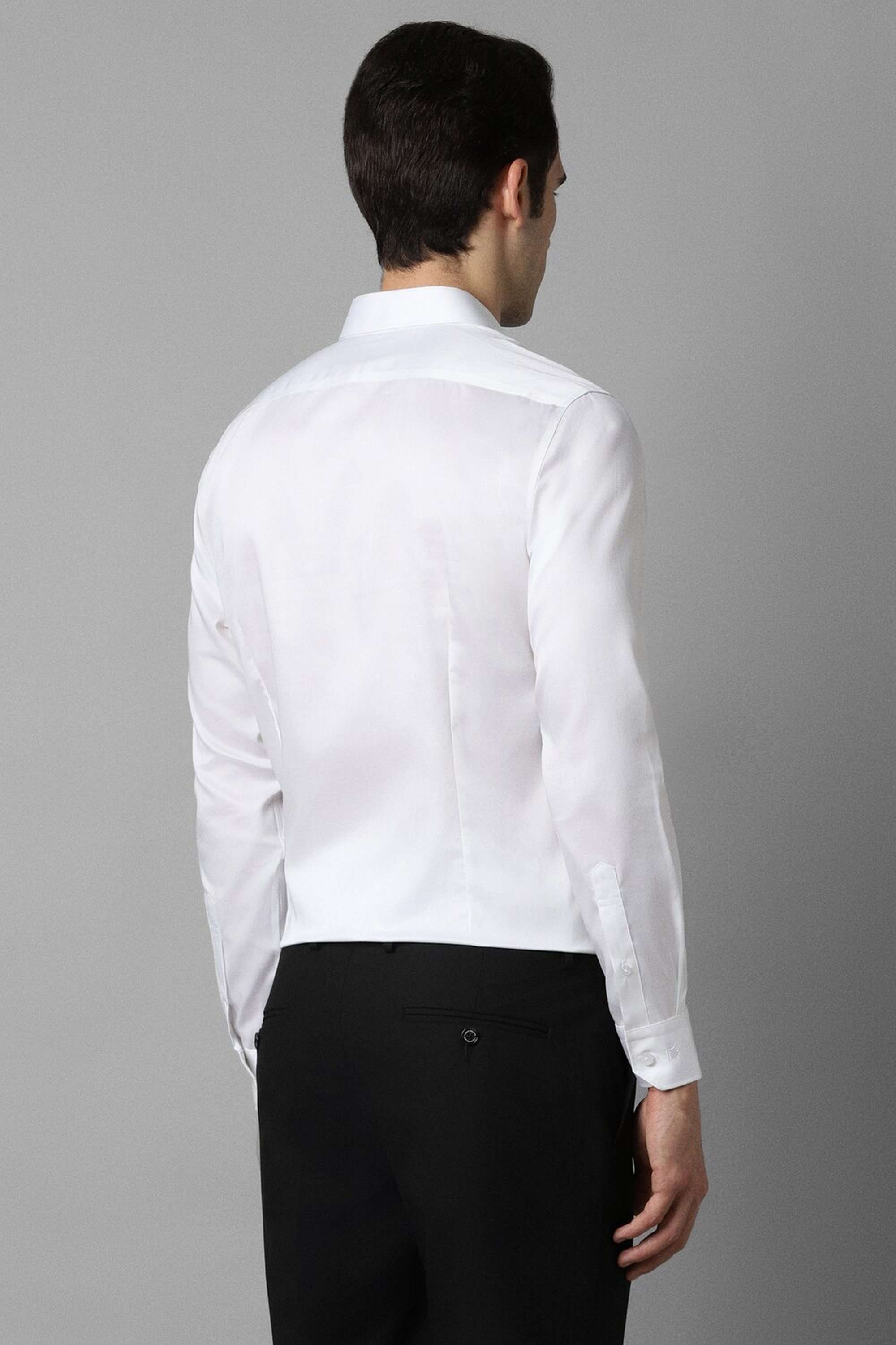 Solid-Cotton-Blend-Slim-Fit-Men-Formal-Wear-Shirt