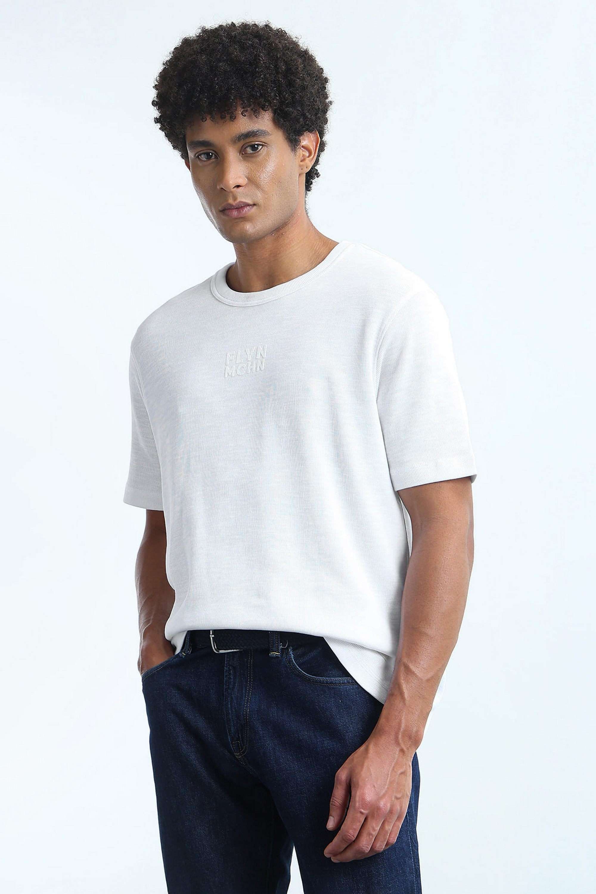 Knitted-Poly-Cotton-Round-Neck-Men-s-T-Shirt