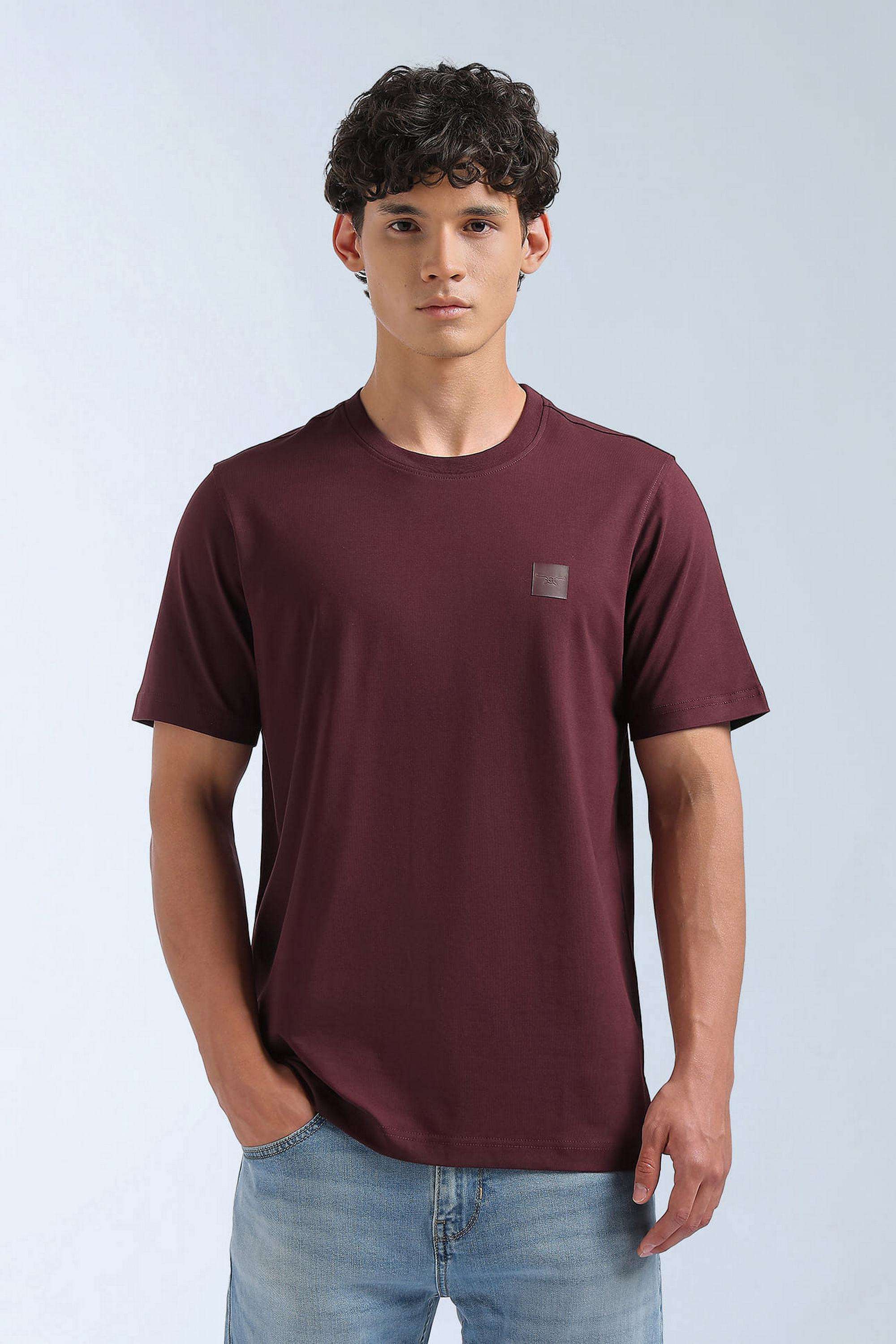 Solid-Cotton-Round-Neck-Men-s-T-Shirt