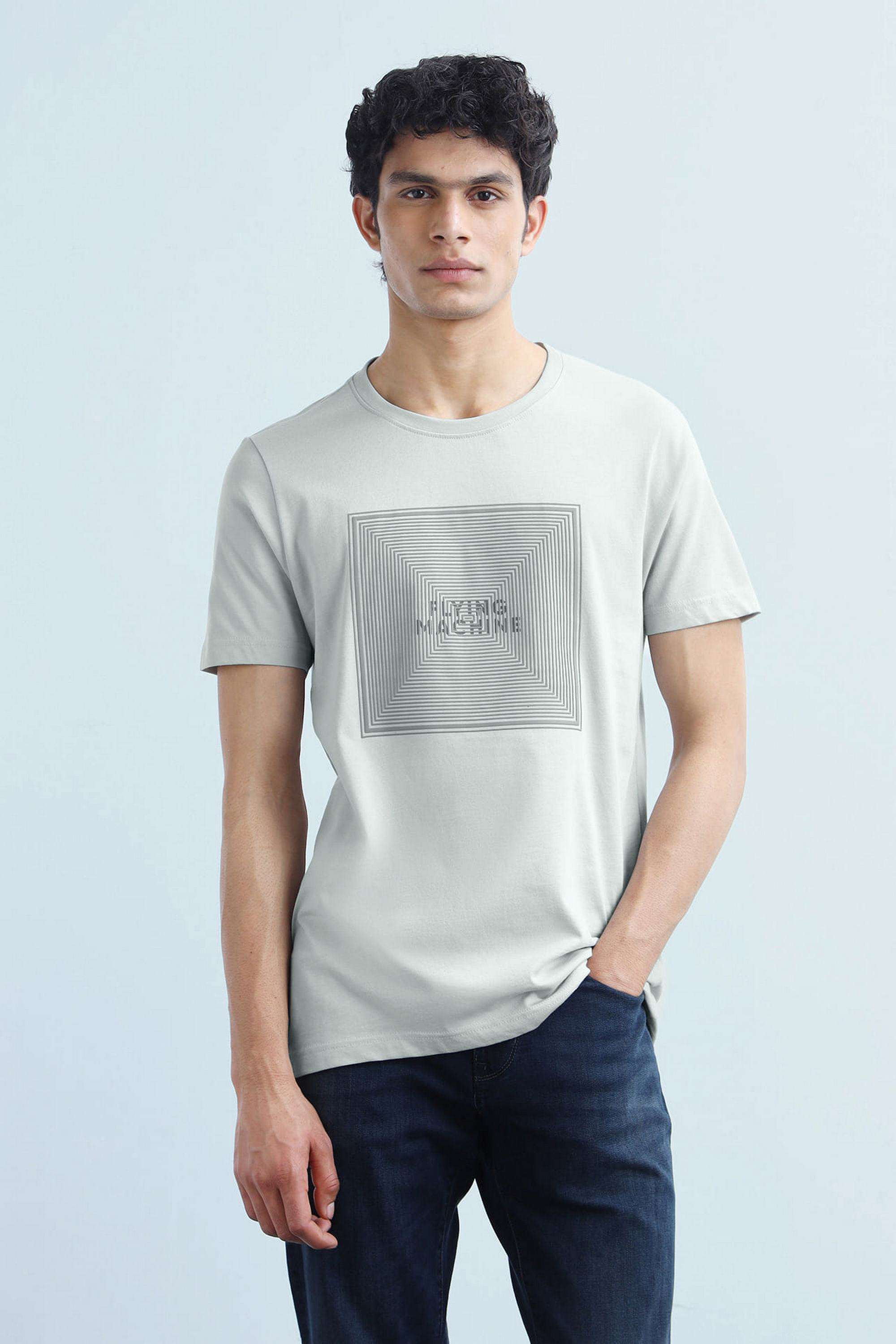 Solid-Blended-Fabric-Round-Neck-Men-s-T-Shirt