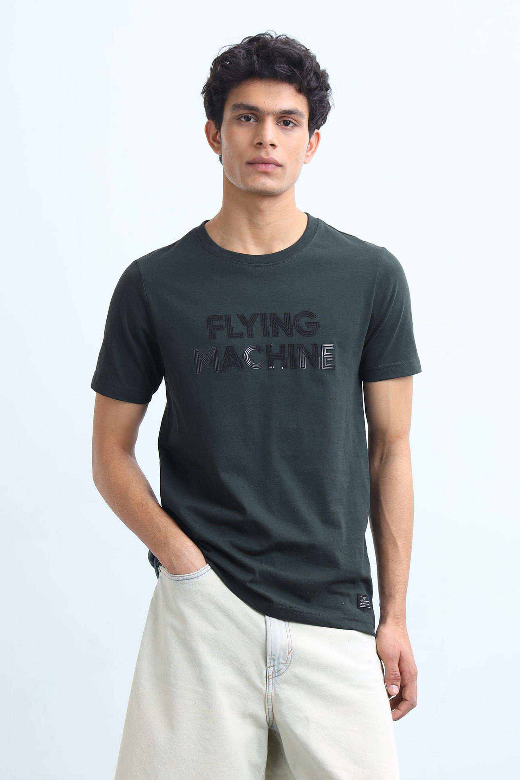 Solid-Blended-Fabric-Round-Neck-Men-s-T-Shirt