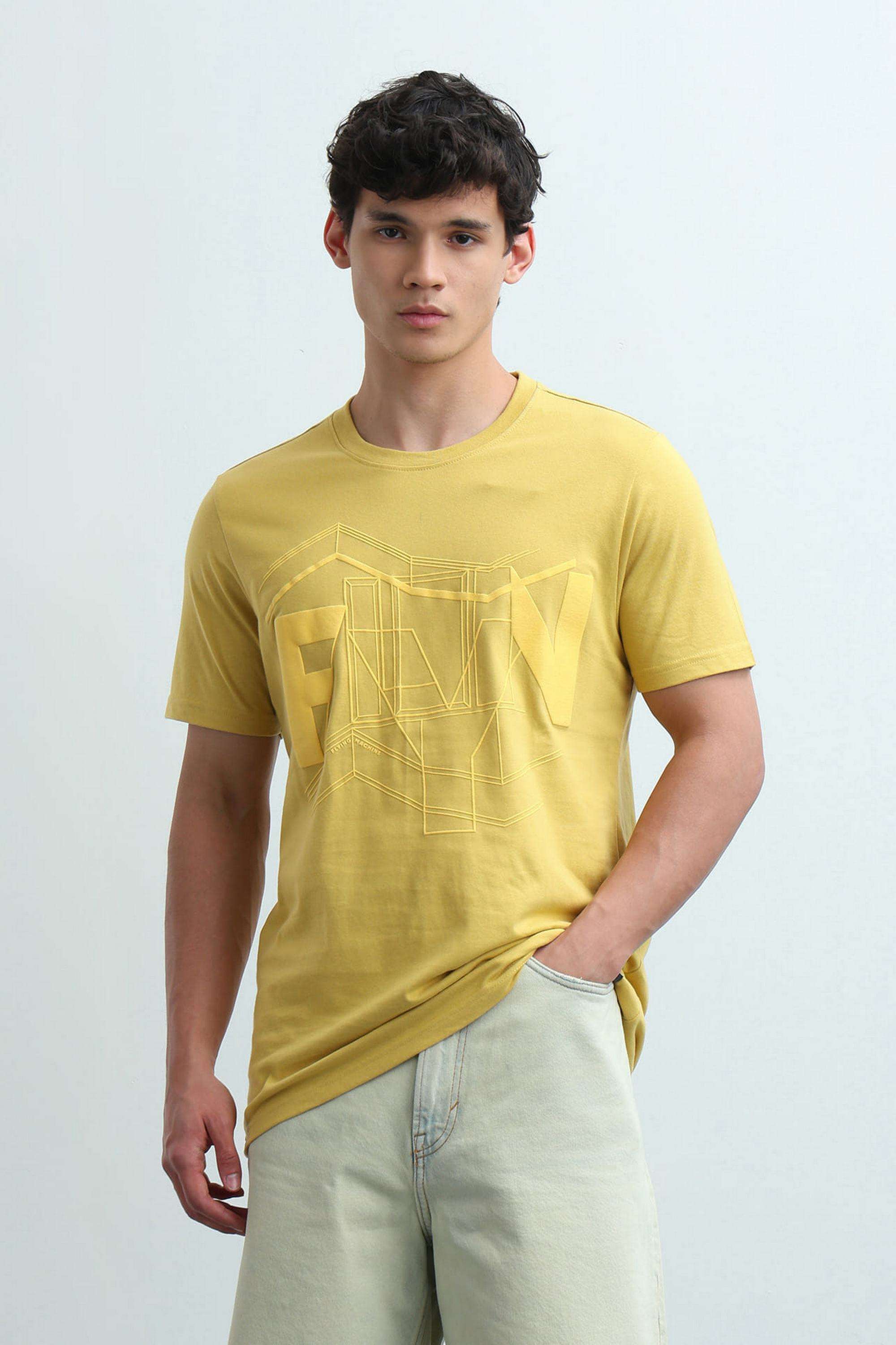 Printed-Blended-Fabric-Round-Neck-Men-s-T-Shirt