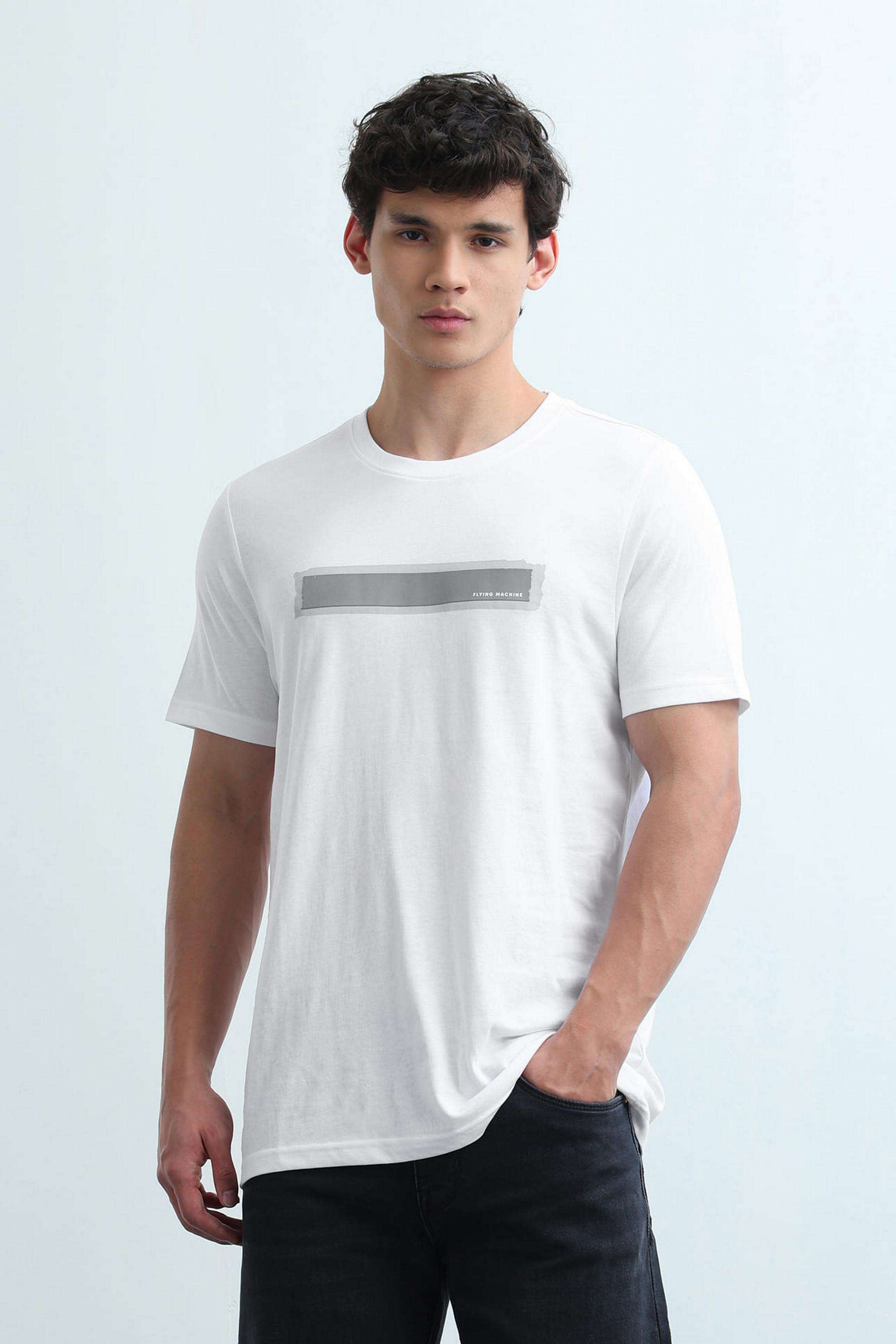Solid-Blended-Fabric-Round-Neck-Men-s-T-Shirt