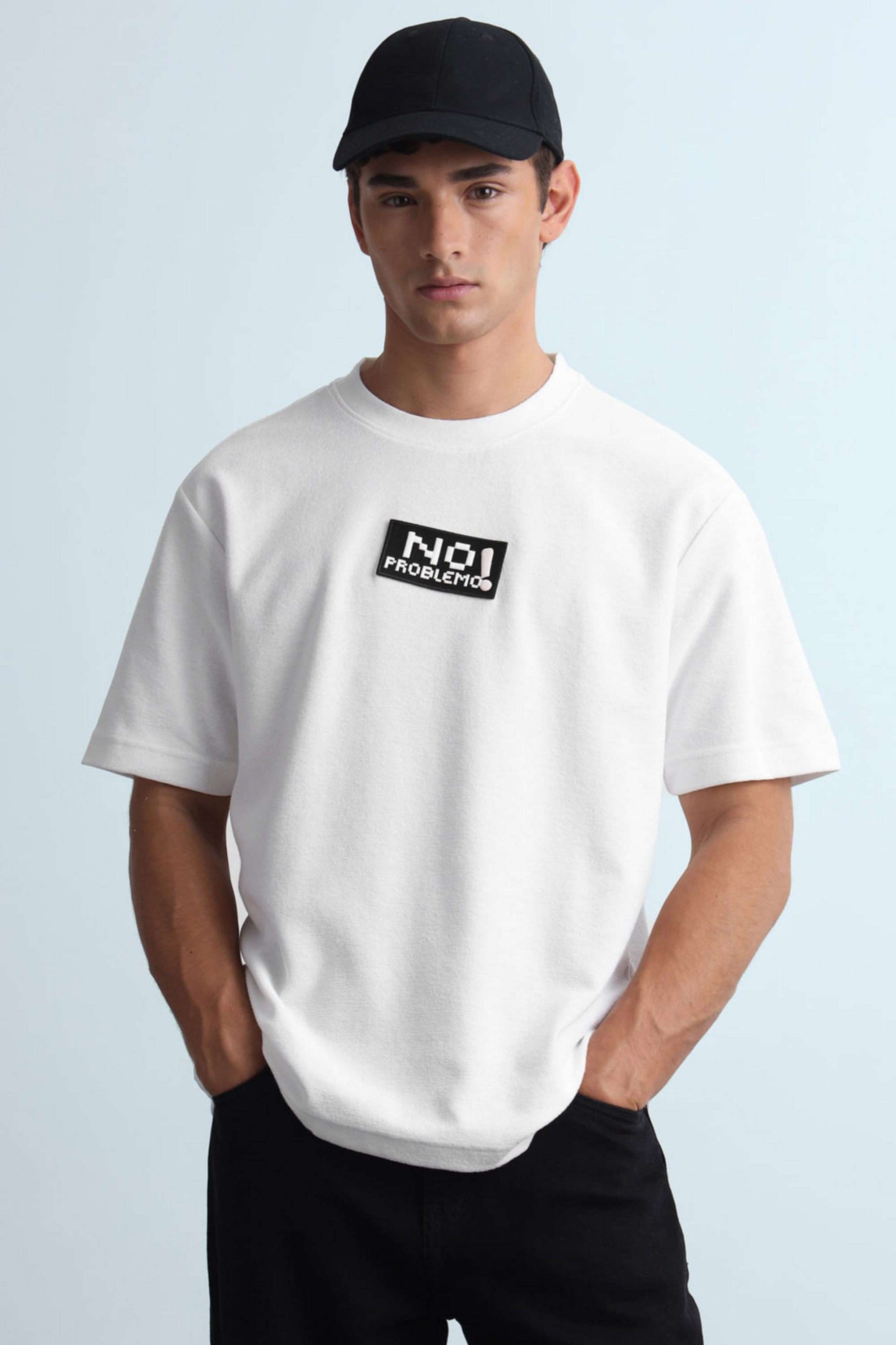 Solid-Poly-Cotton-Round-Neck-Men-s-T-Shirt