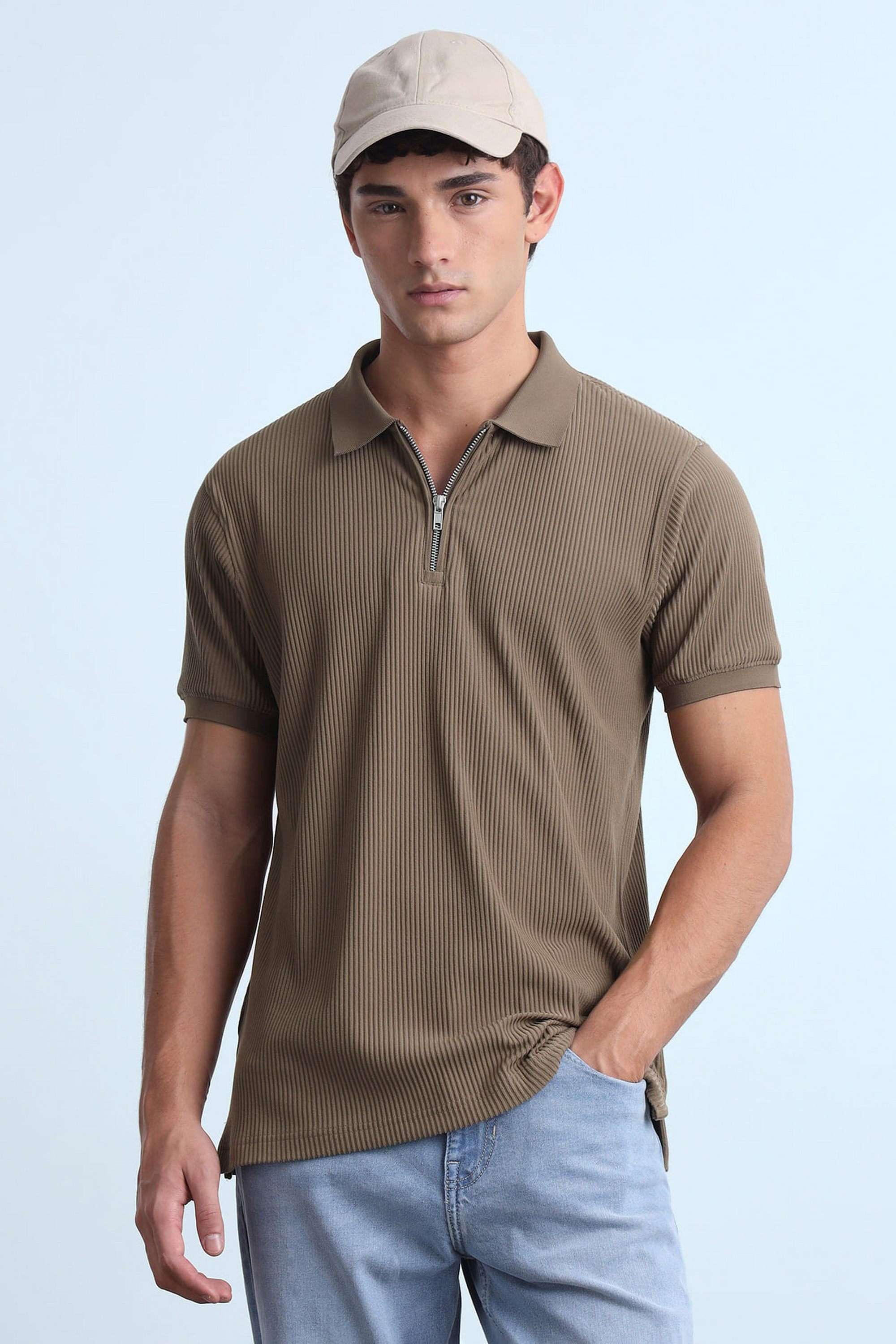 Solid-Poly-Cotton-Polo-Men-s-T-Shirt