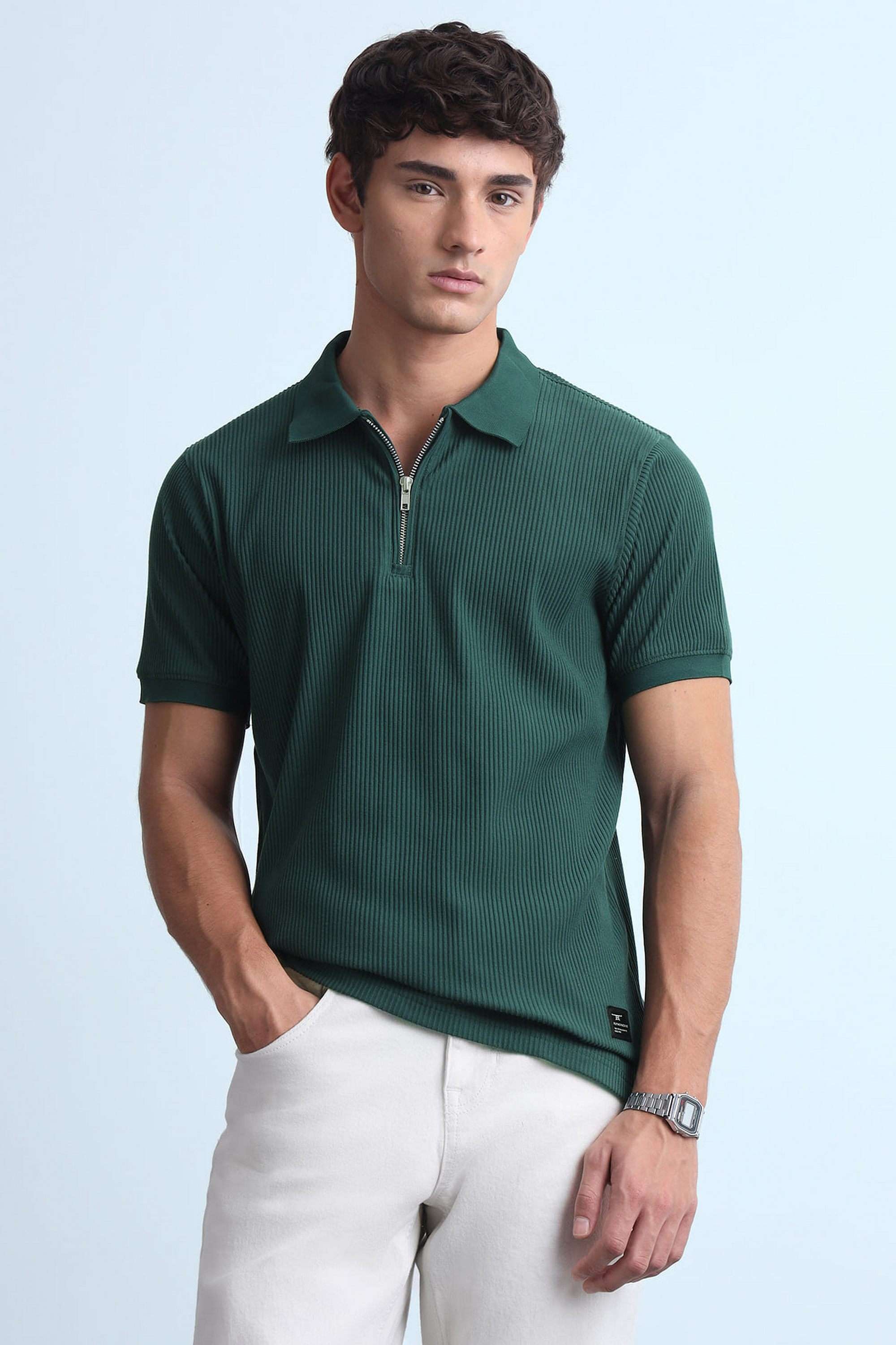 Solid-Poly-Cotton-Polo-Men-s-T-Shirt
