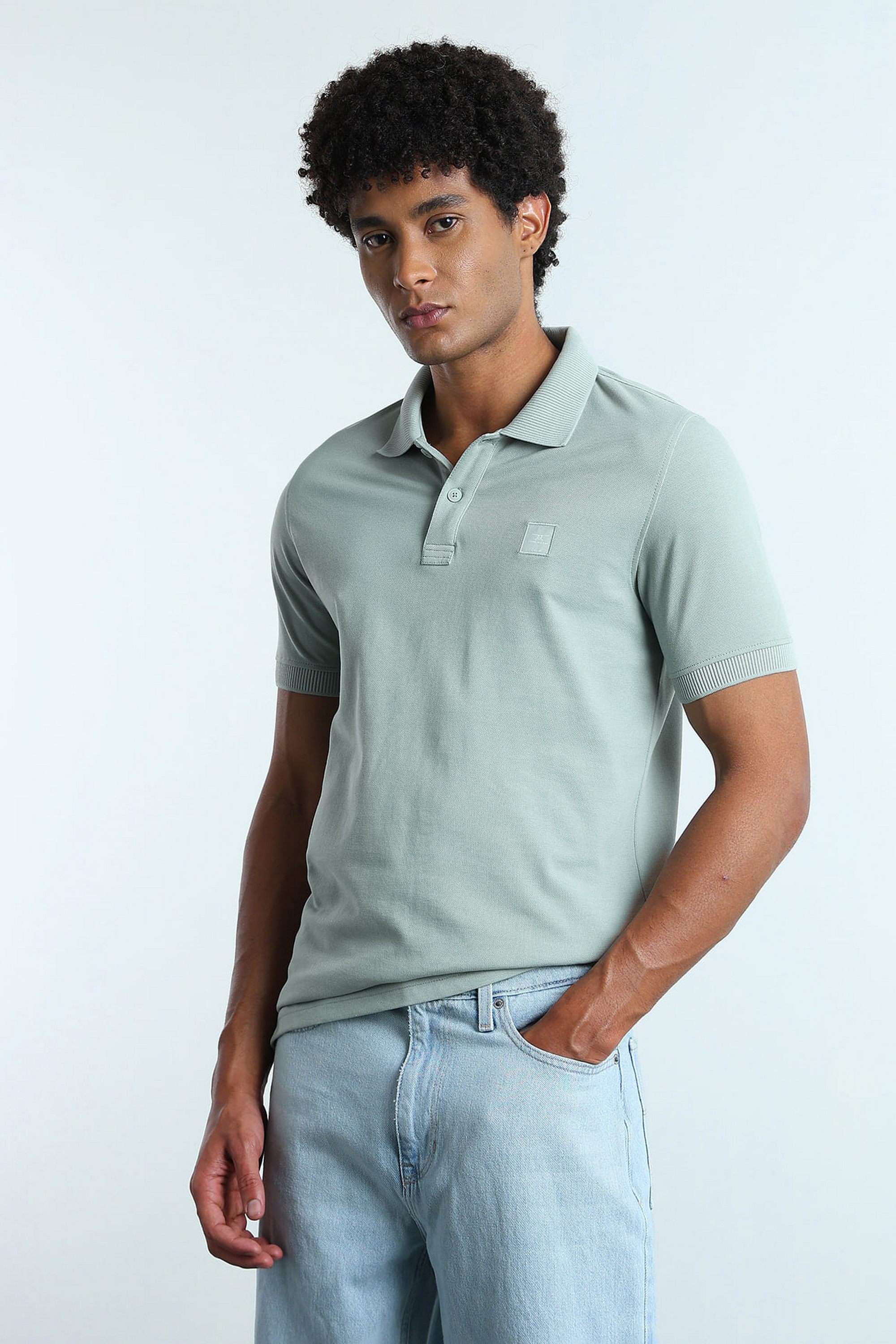 Solid-Poly-Cotton-Polo-Men-s-T-Shirt