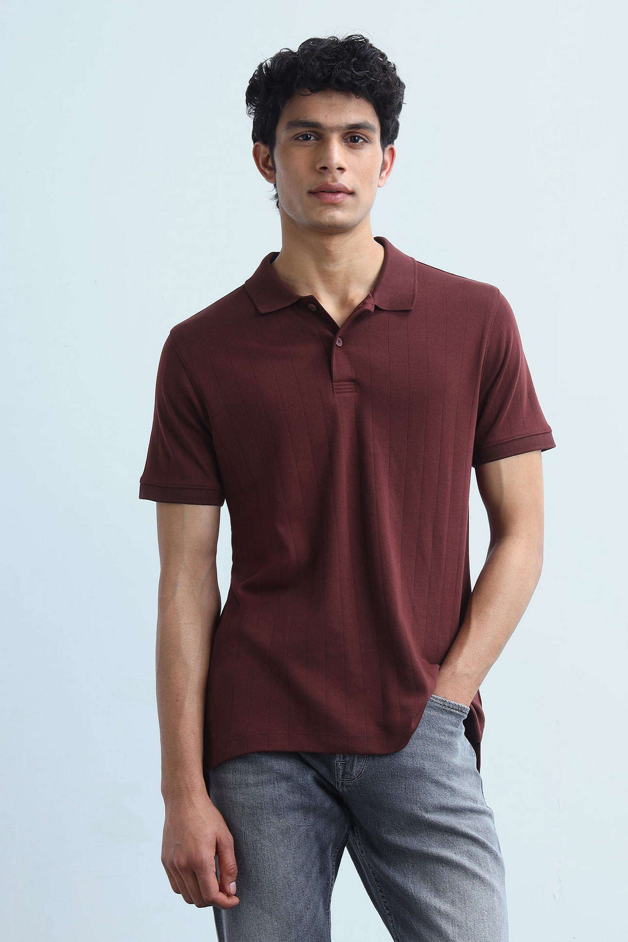 Solid-Blended-Fabric-Polo-Men-s-T-Shirt