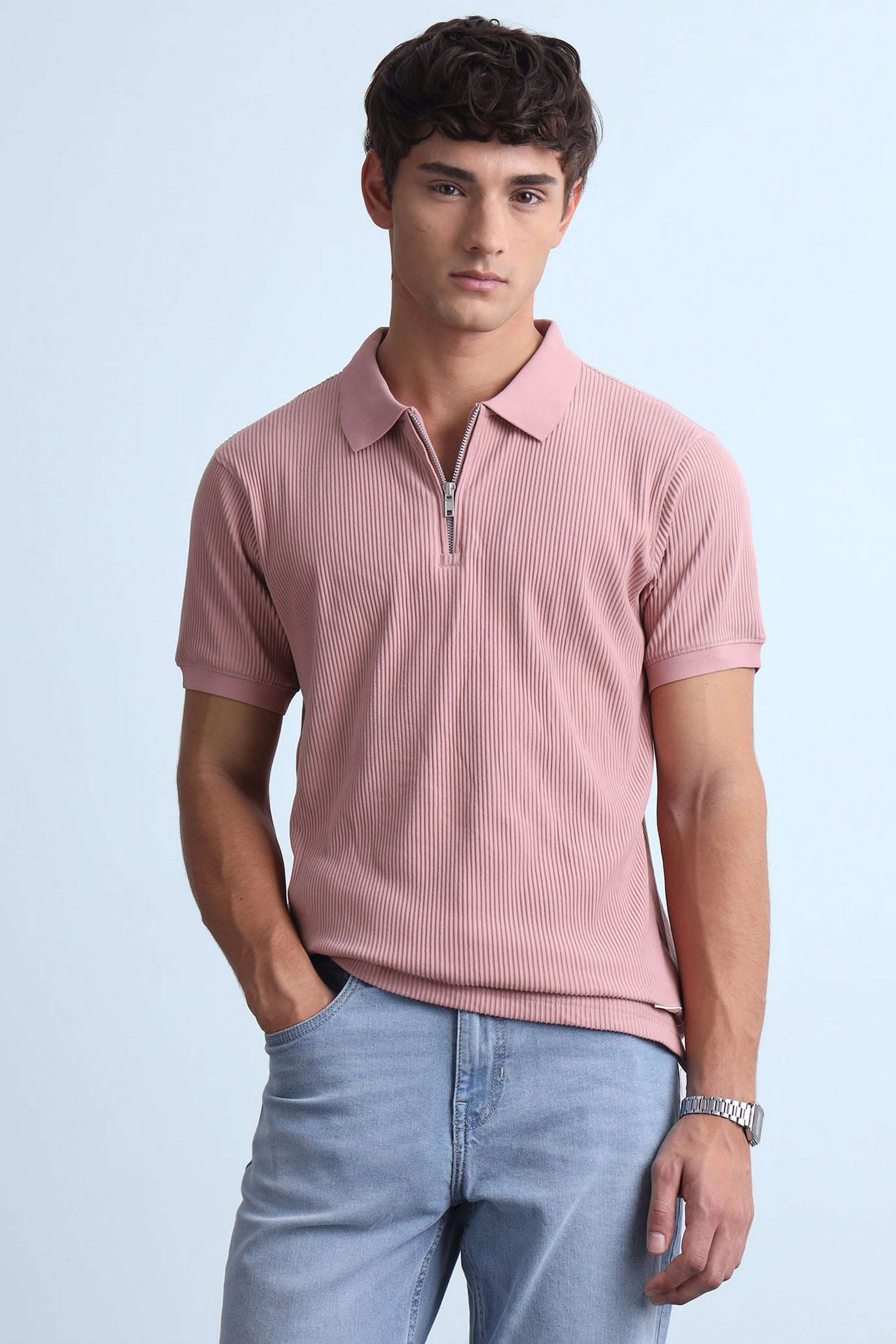 Knitted-Cotton-Polo-Men-s-T-Shirt