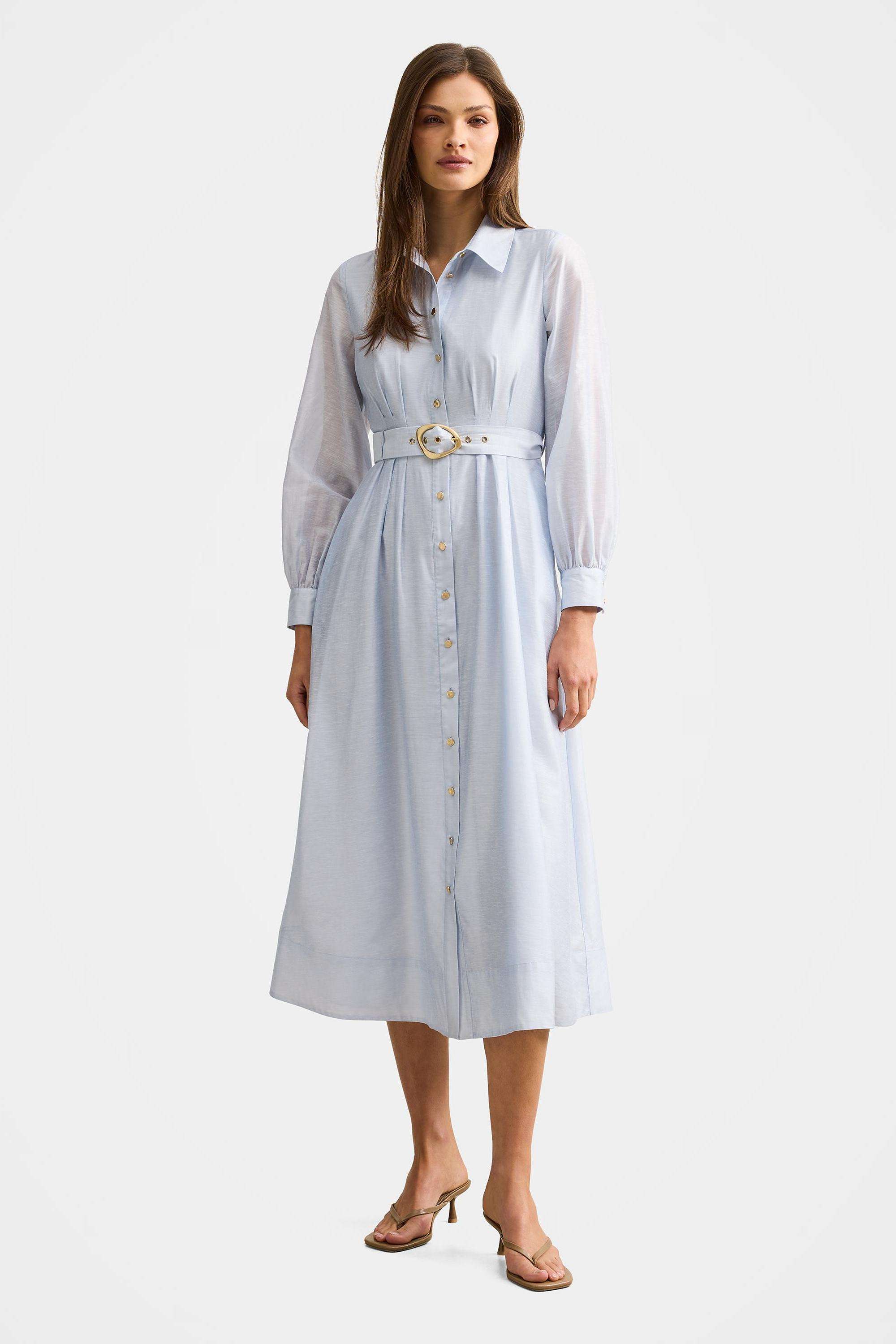 Solid-Blended-Fabric-Women-s-Dress