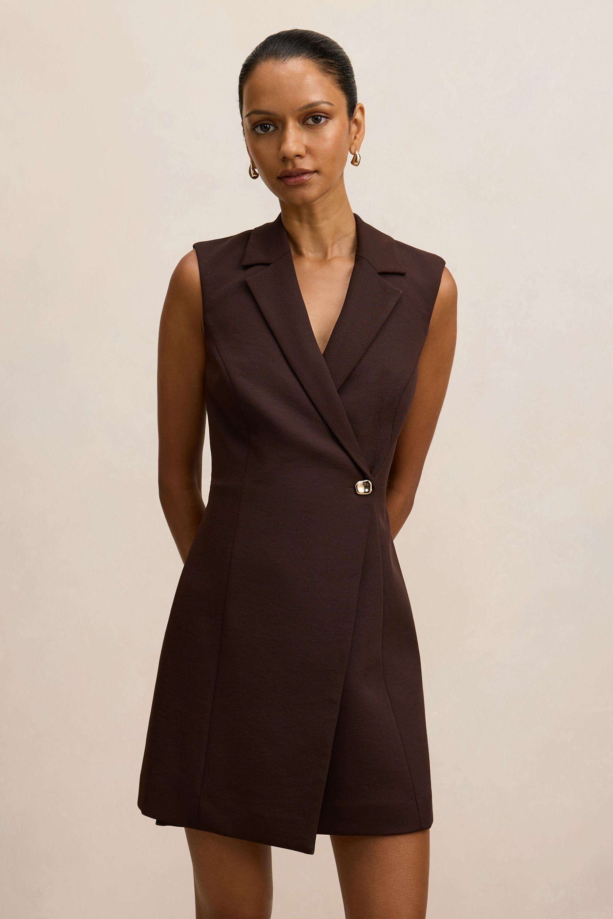Solid-Blended-Fabric-Women-s-Dress