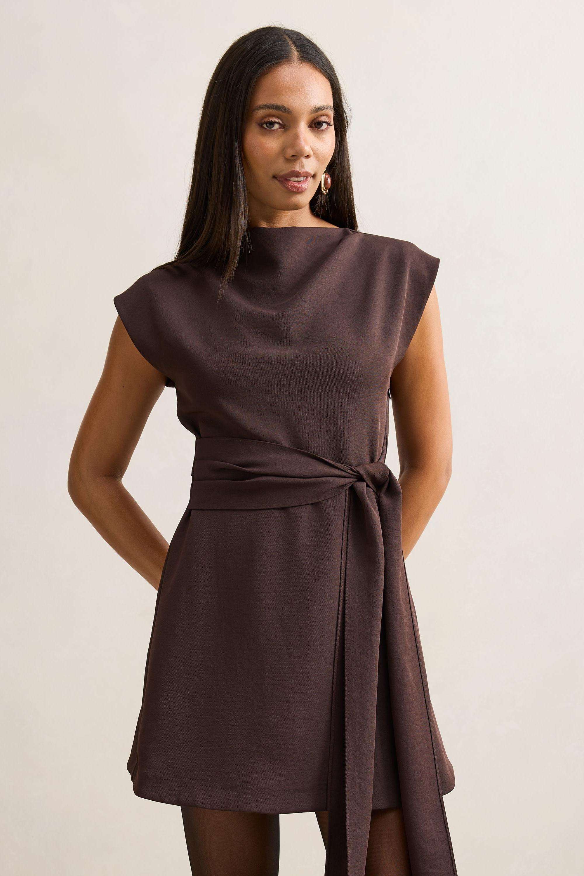 Solid-Blended-Fabric-Women-s-Dress