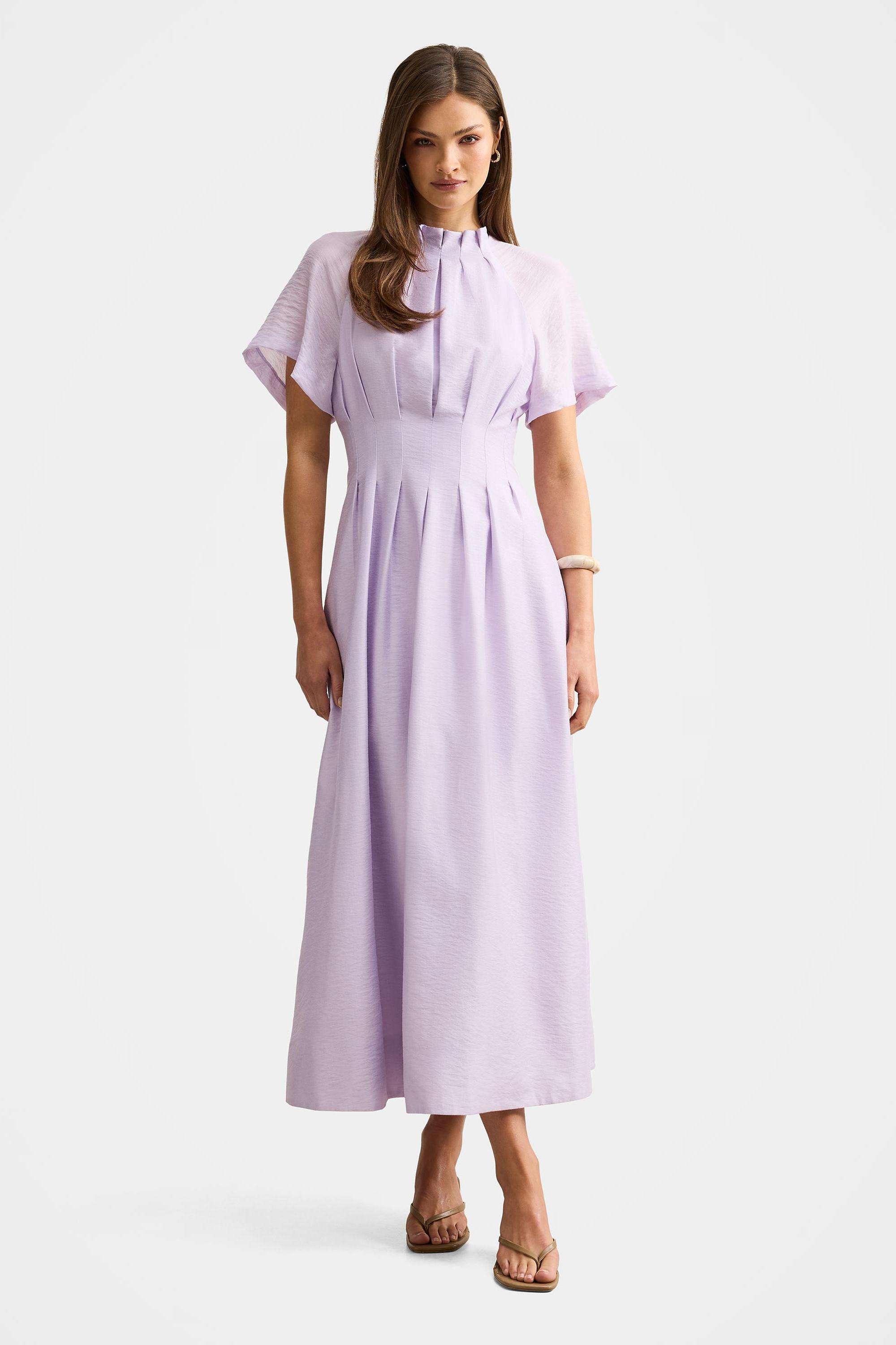Solid-Blended-Fabric-Women-Dress