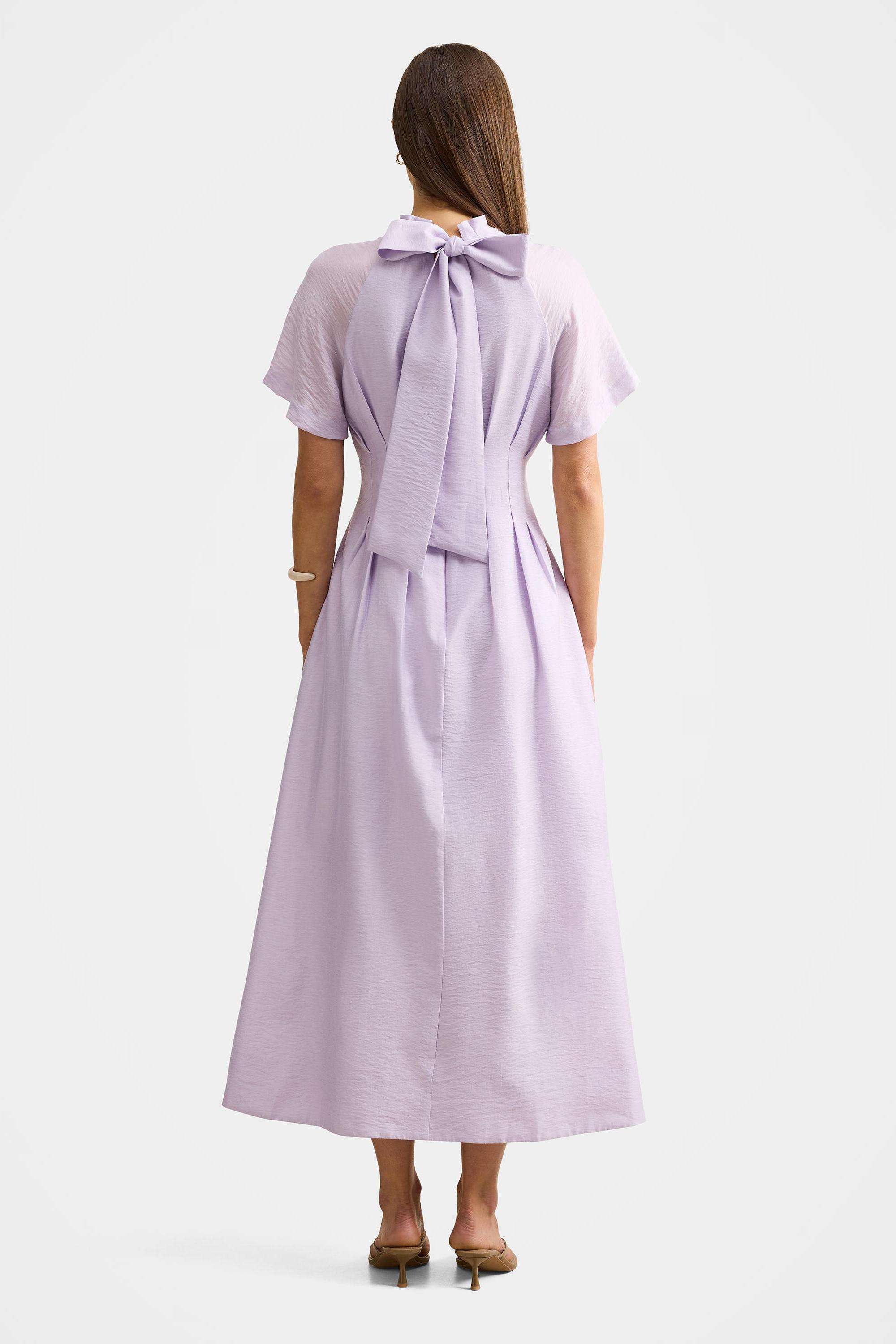 Solid-Blended-Fabric-Women-Dress