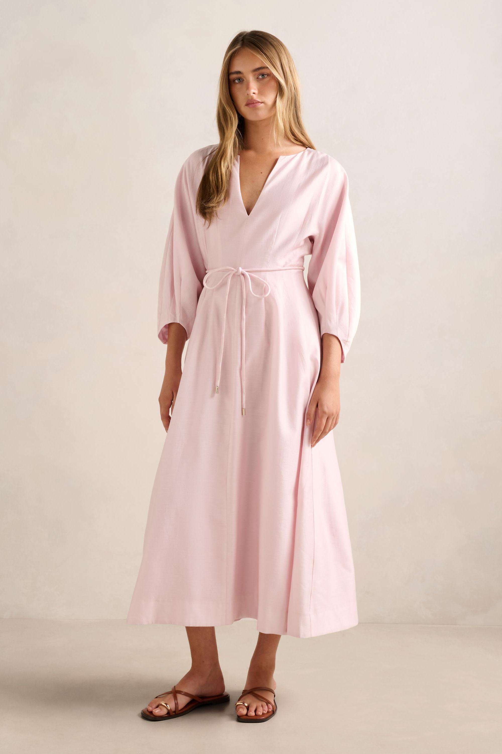Solid-Blended-Fabric-Women-s-Dress