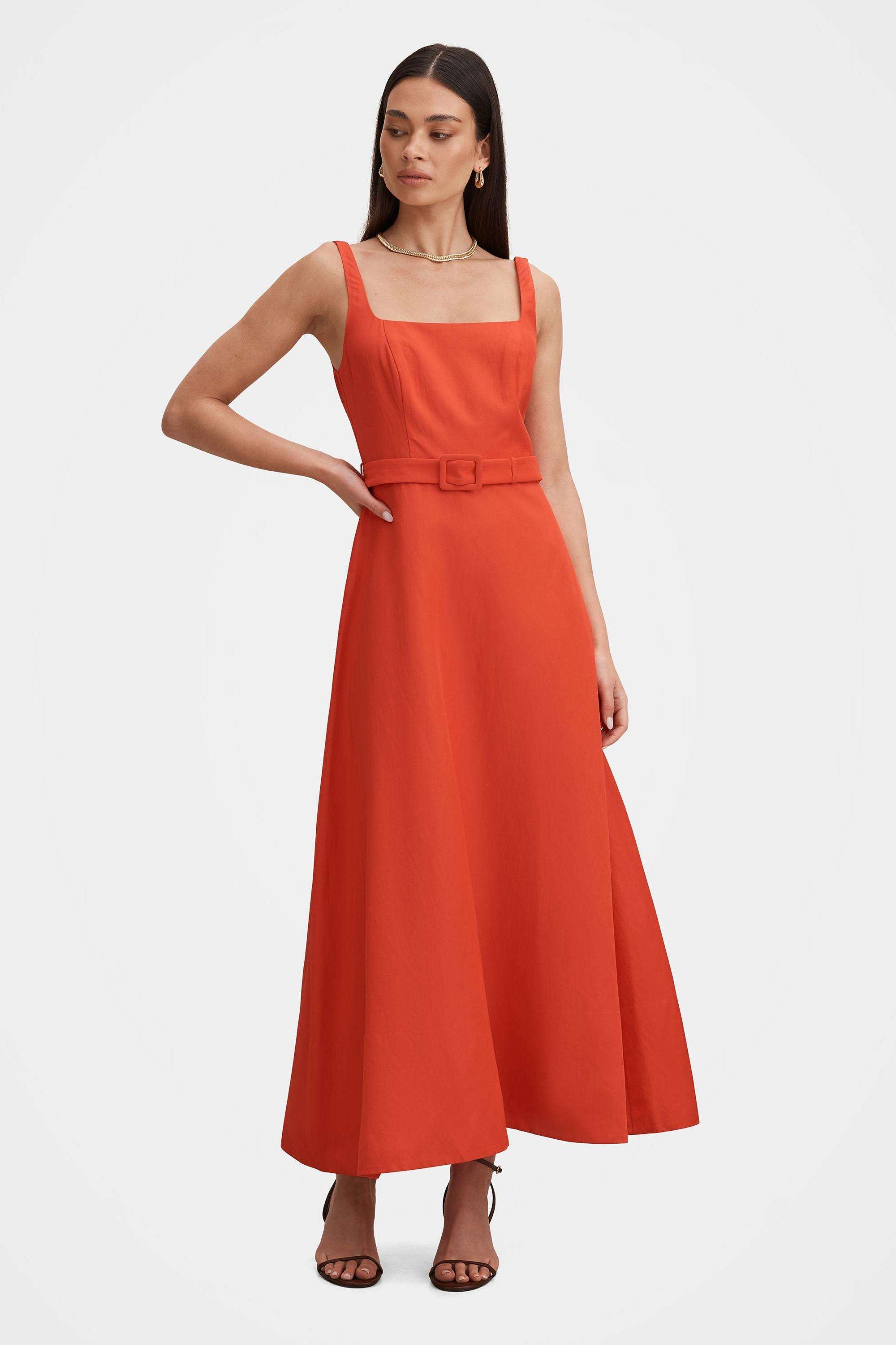 Solid-Blended-Fabric-Women-Dress