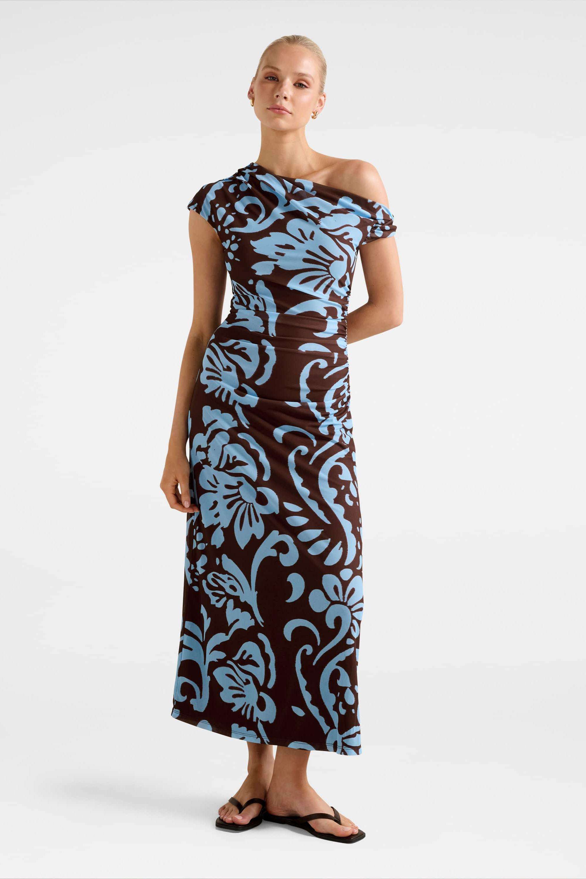 Solid-Blended-Fabric-Women-s-Dress