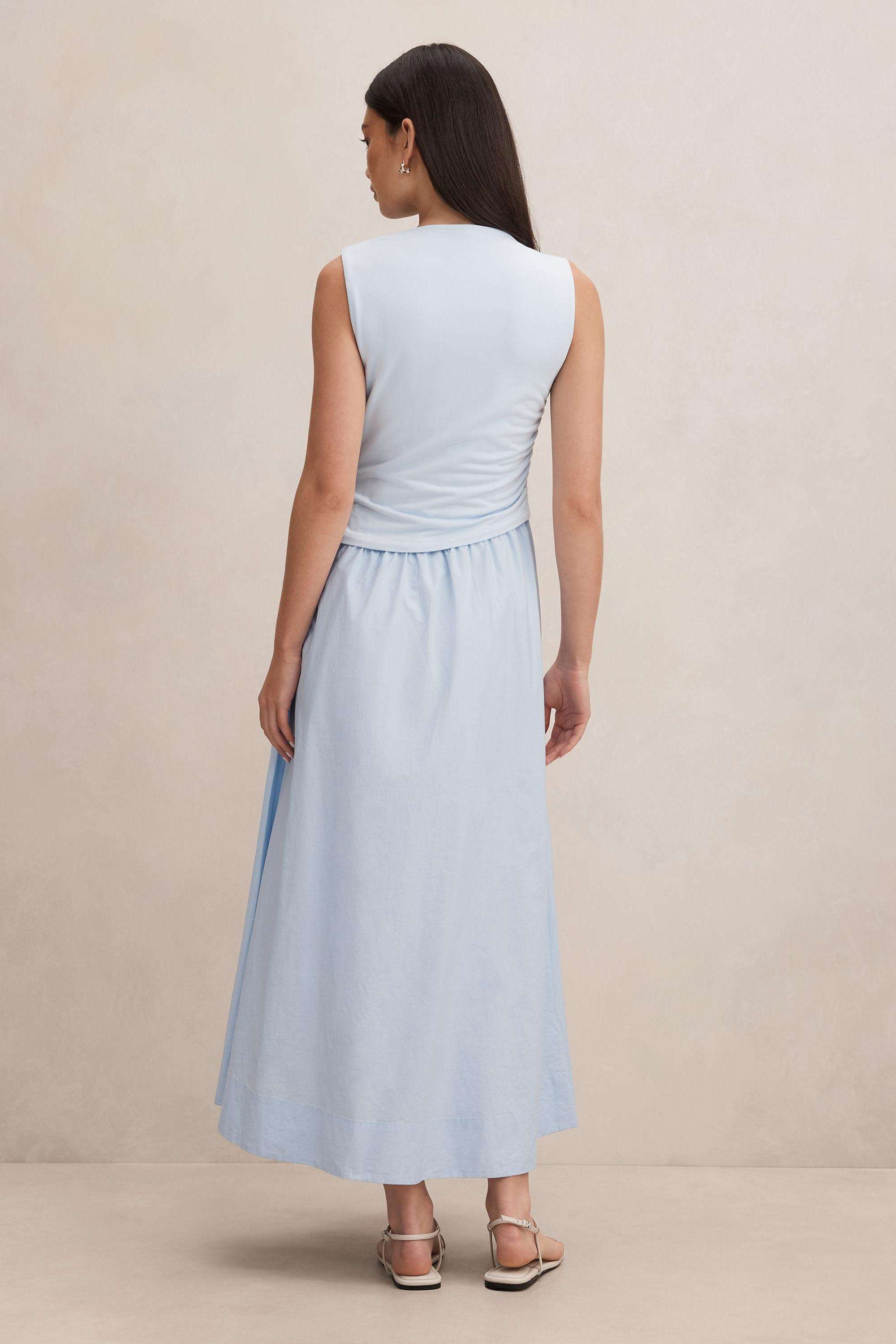 Solid-Blended-Fabric-Women-Dress