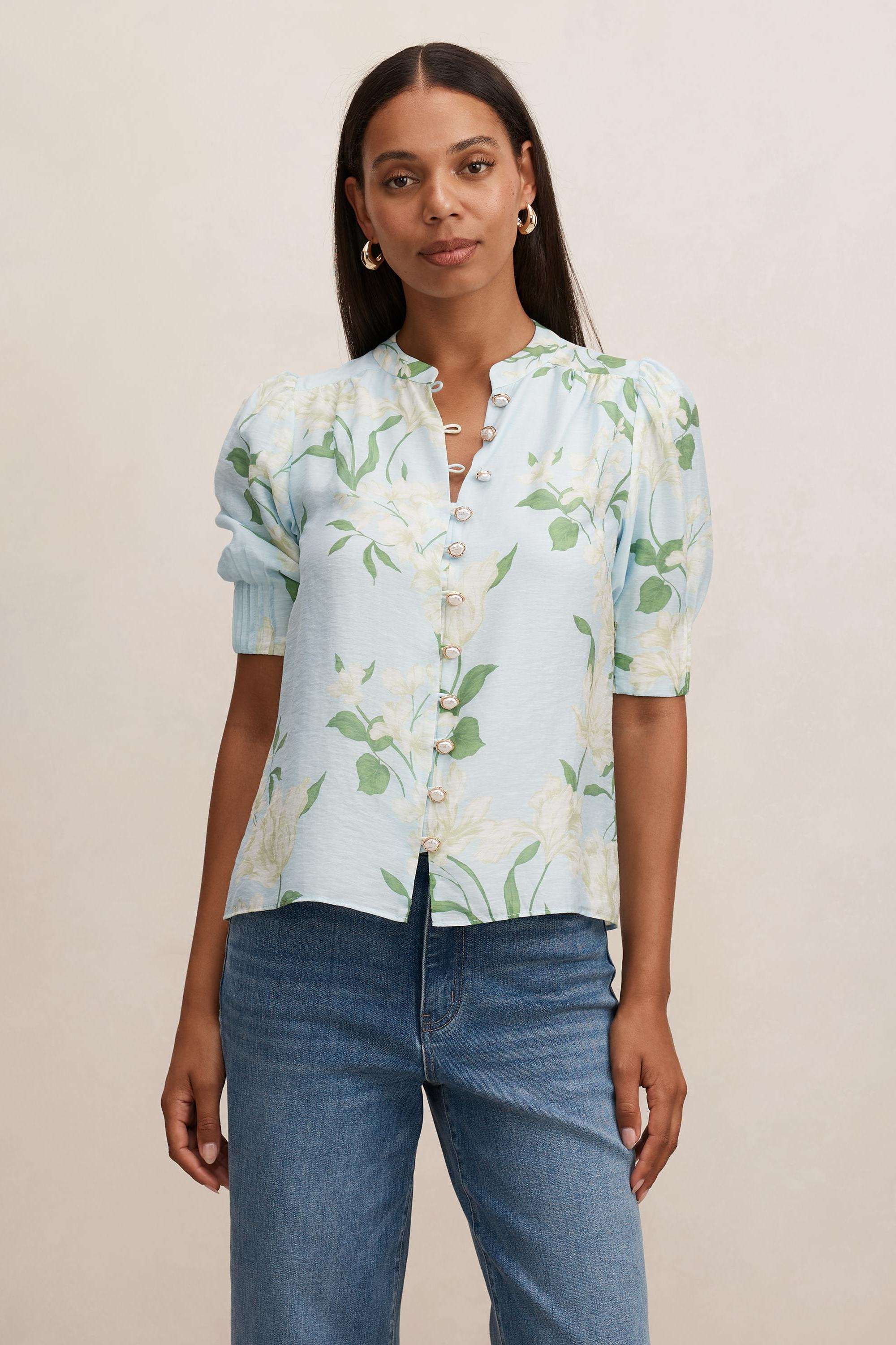 Solid-Blended-Fabric-Women-s-Top
