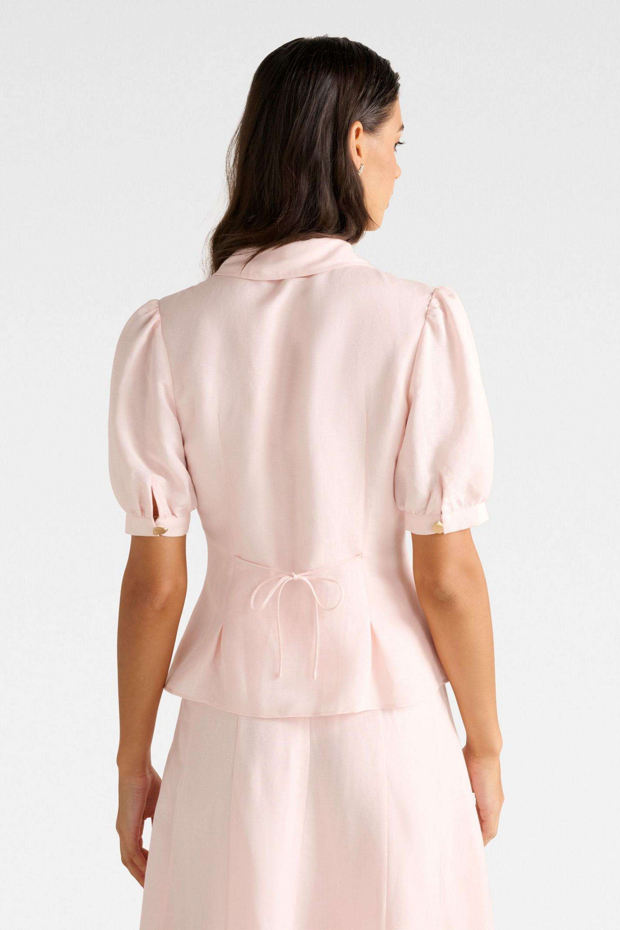 Solid-Blended-Fabric-Women-s-Top