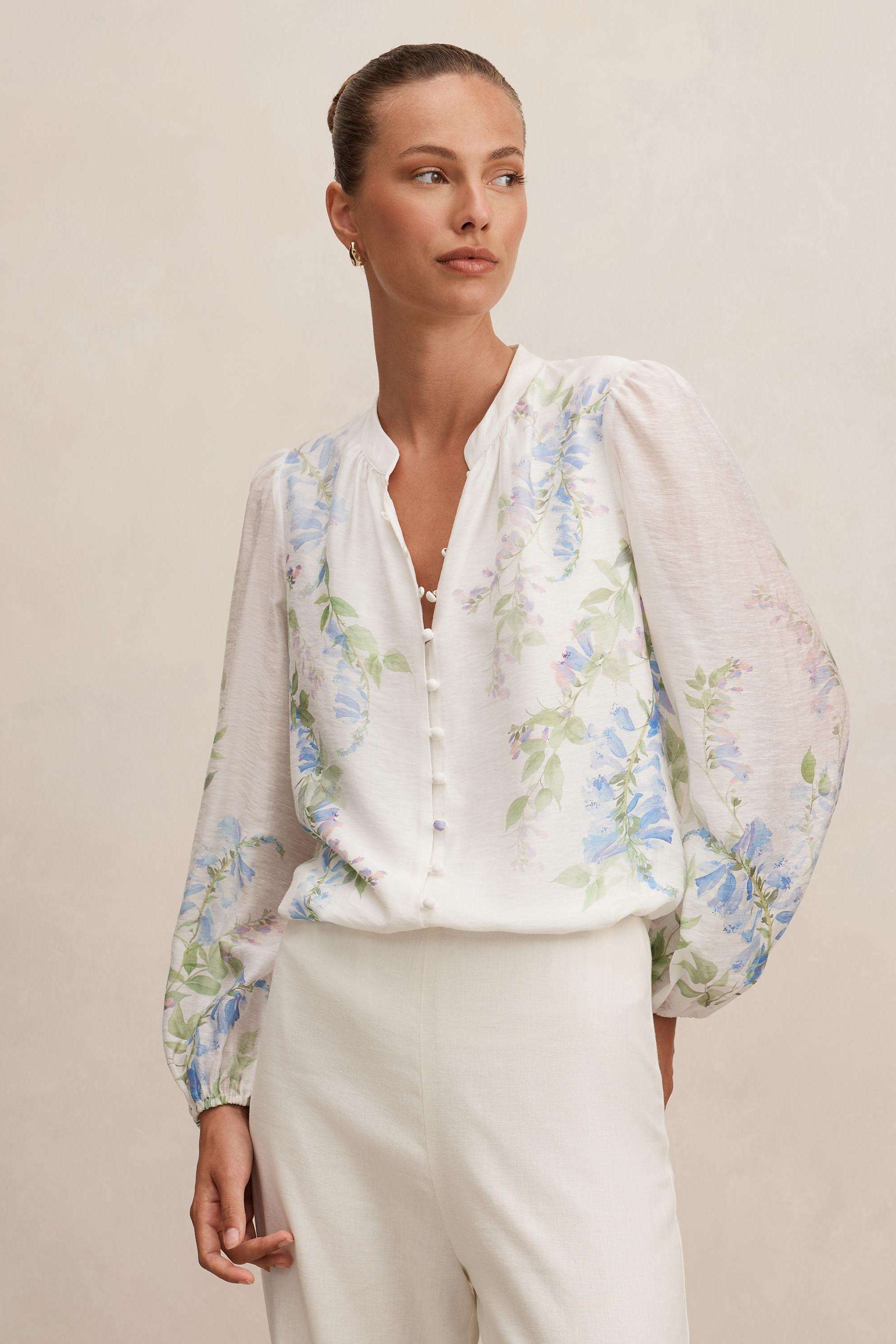 Solid-Blended-Fabric-Women-s-Top